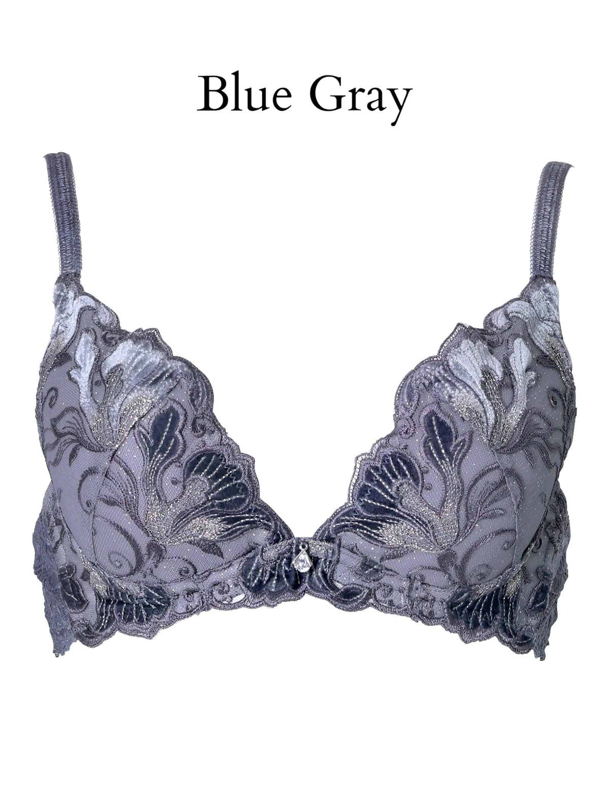 【Mivera＆/みゆうプロデュース】Oriental Blossom Bra　オリエンタルブロッサムブラ/BLUEGRAY