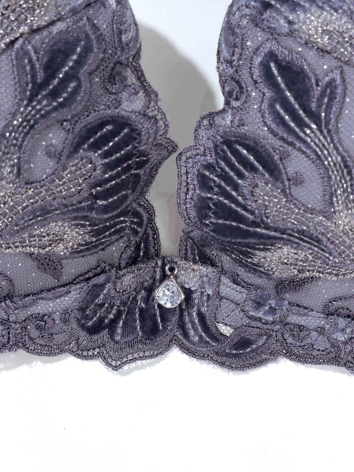 【Mivera＆/みゆうプロデュース】Oriental Blossom Bra　オリエンタルブロッサムブラ/BLUEGRAY