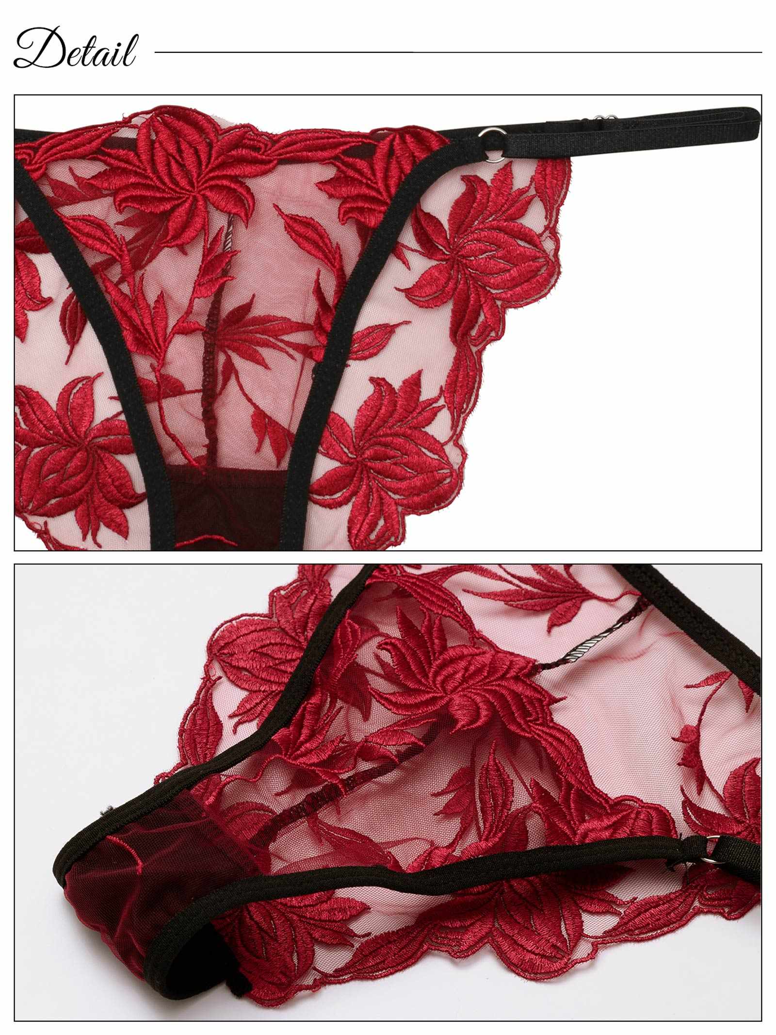 5/26新作![CARRIEFRANCA]シアーメッシュエンブロイダリーブラセット