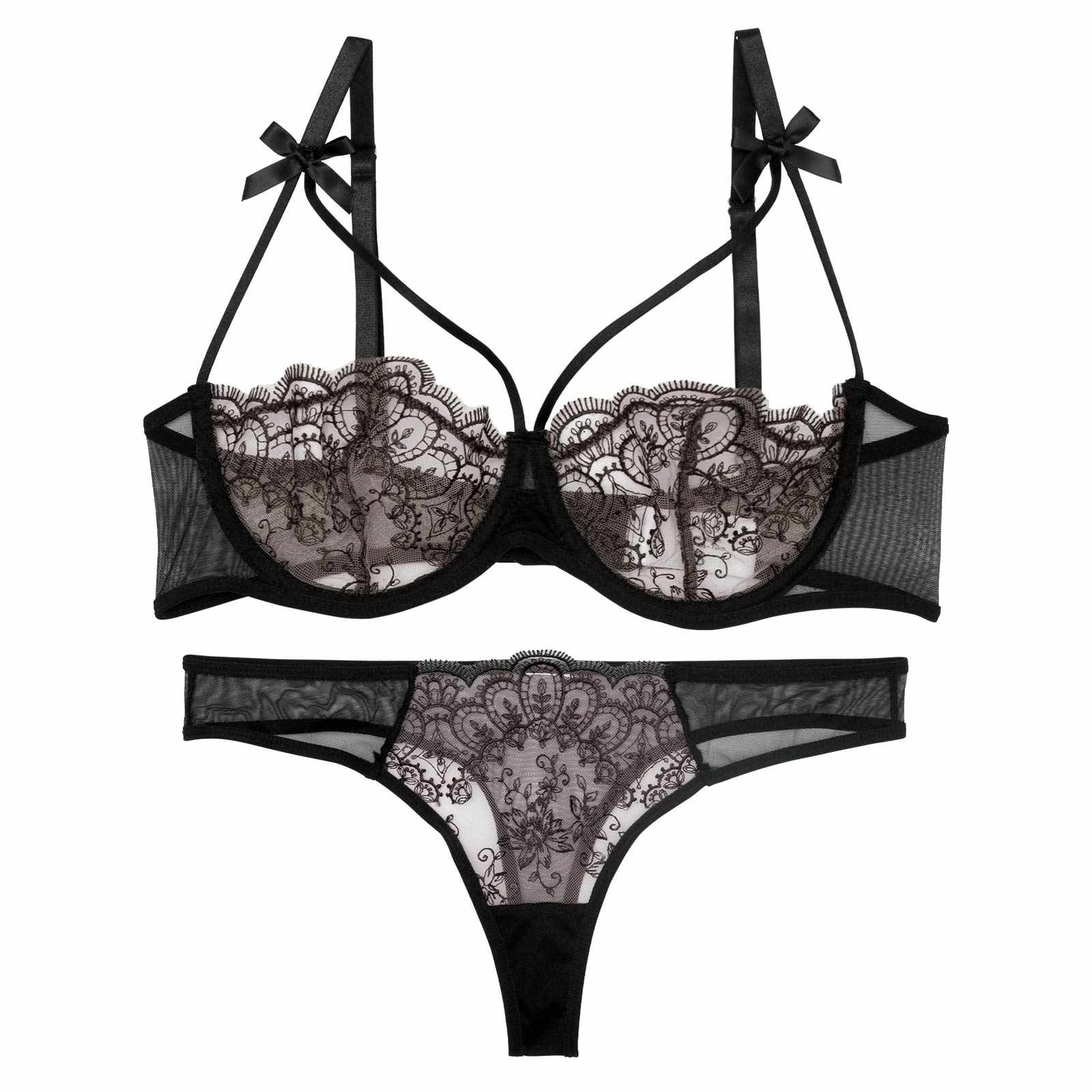 [CARRIEFRANCA]ダマスクリボンコードブラセット