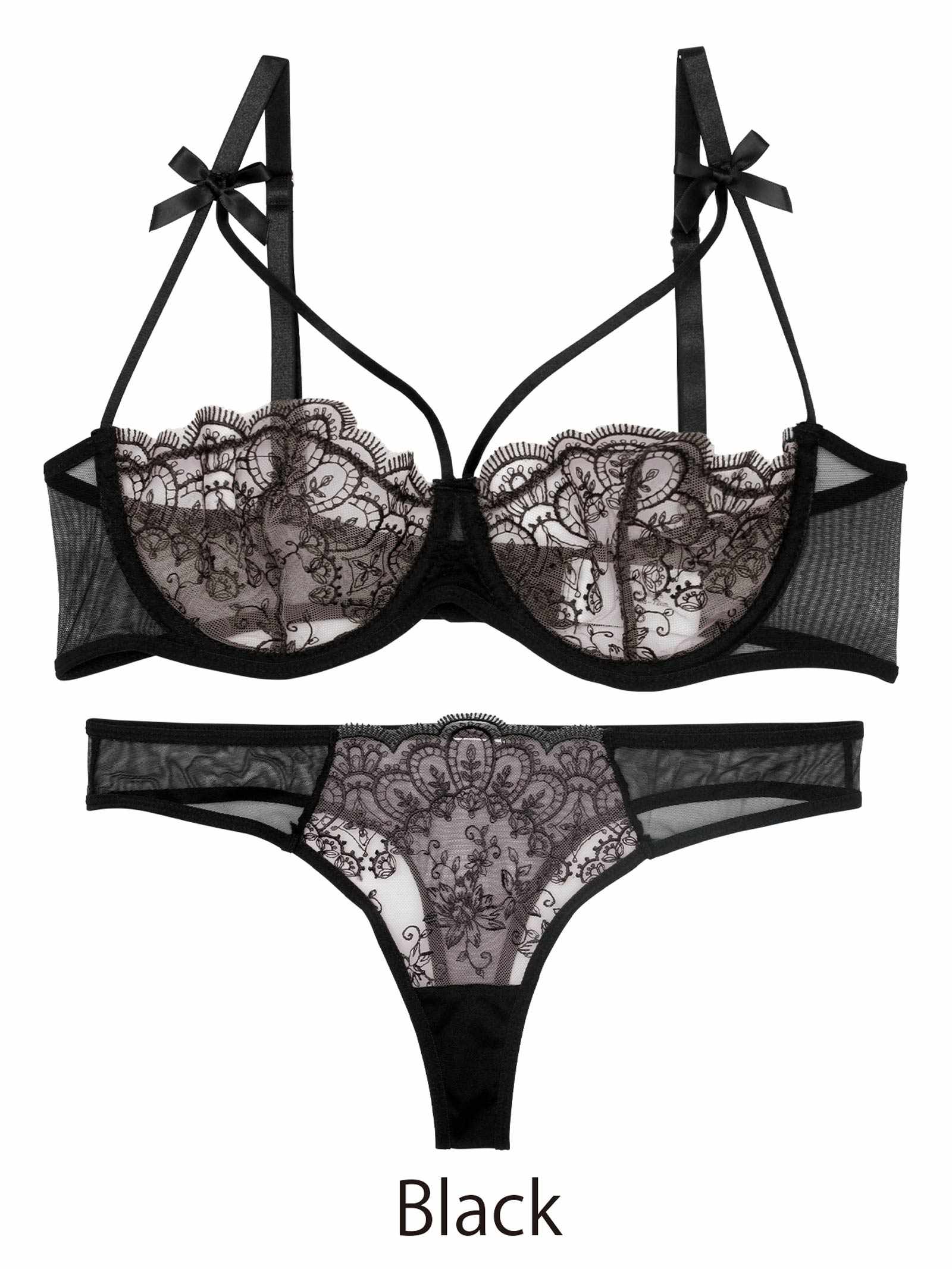 8/8新作![CARRIEFRANCA]ダマスクリボンコードブラセット