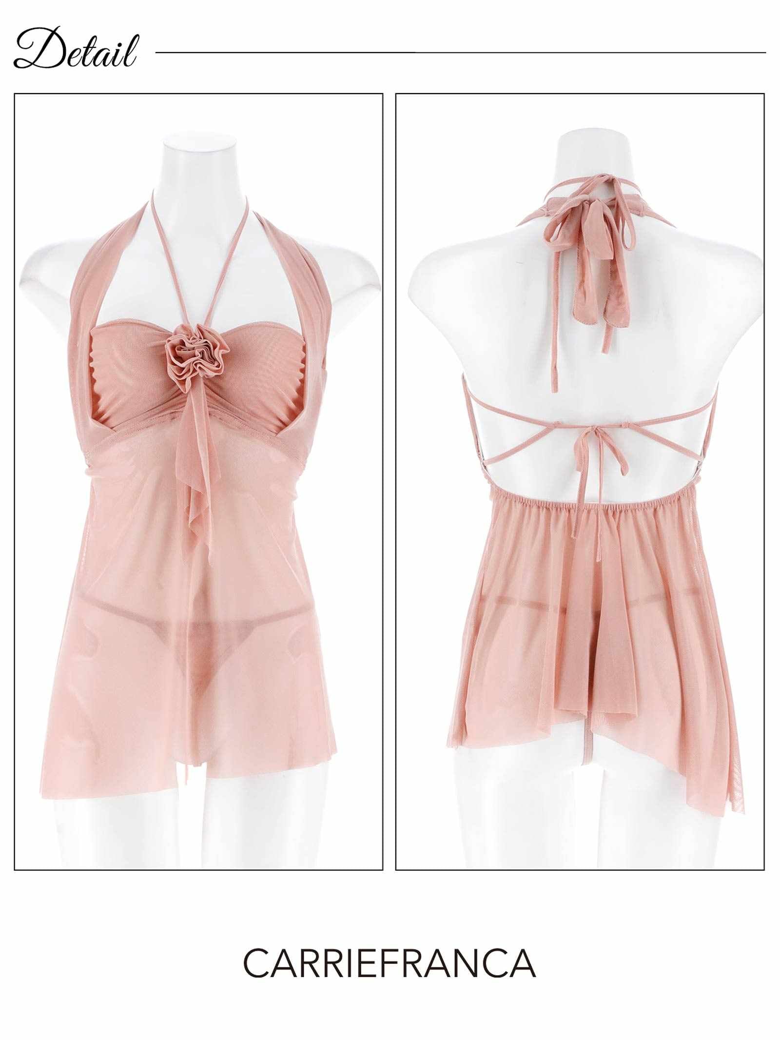 9/5新作![CARRIEFRANCA]ニュアンスローズベビードール