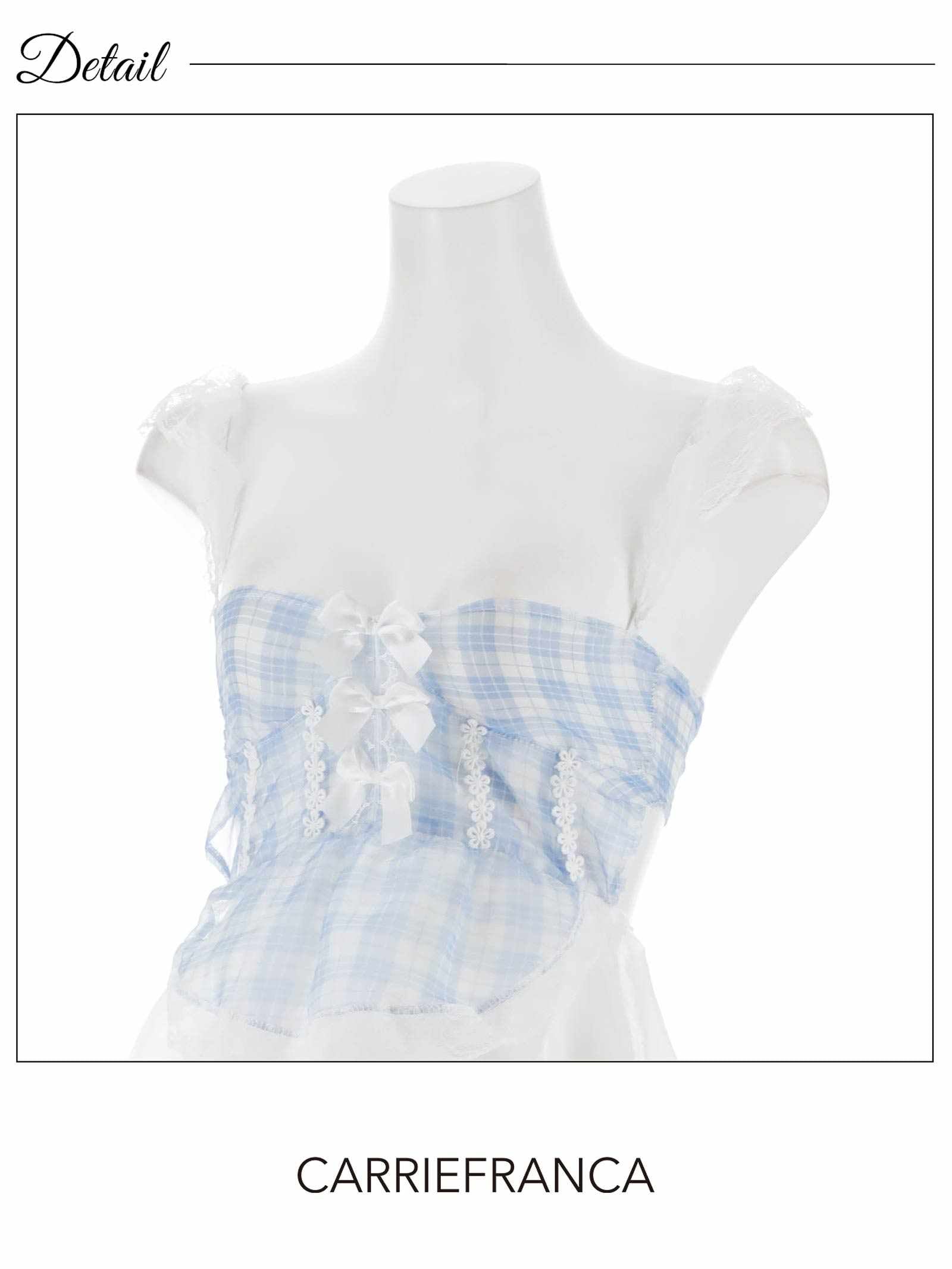 9/10新作![CARRIEFRANCA]スウィートチェックメイドベビードール