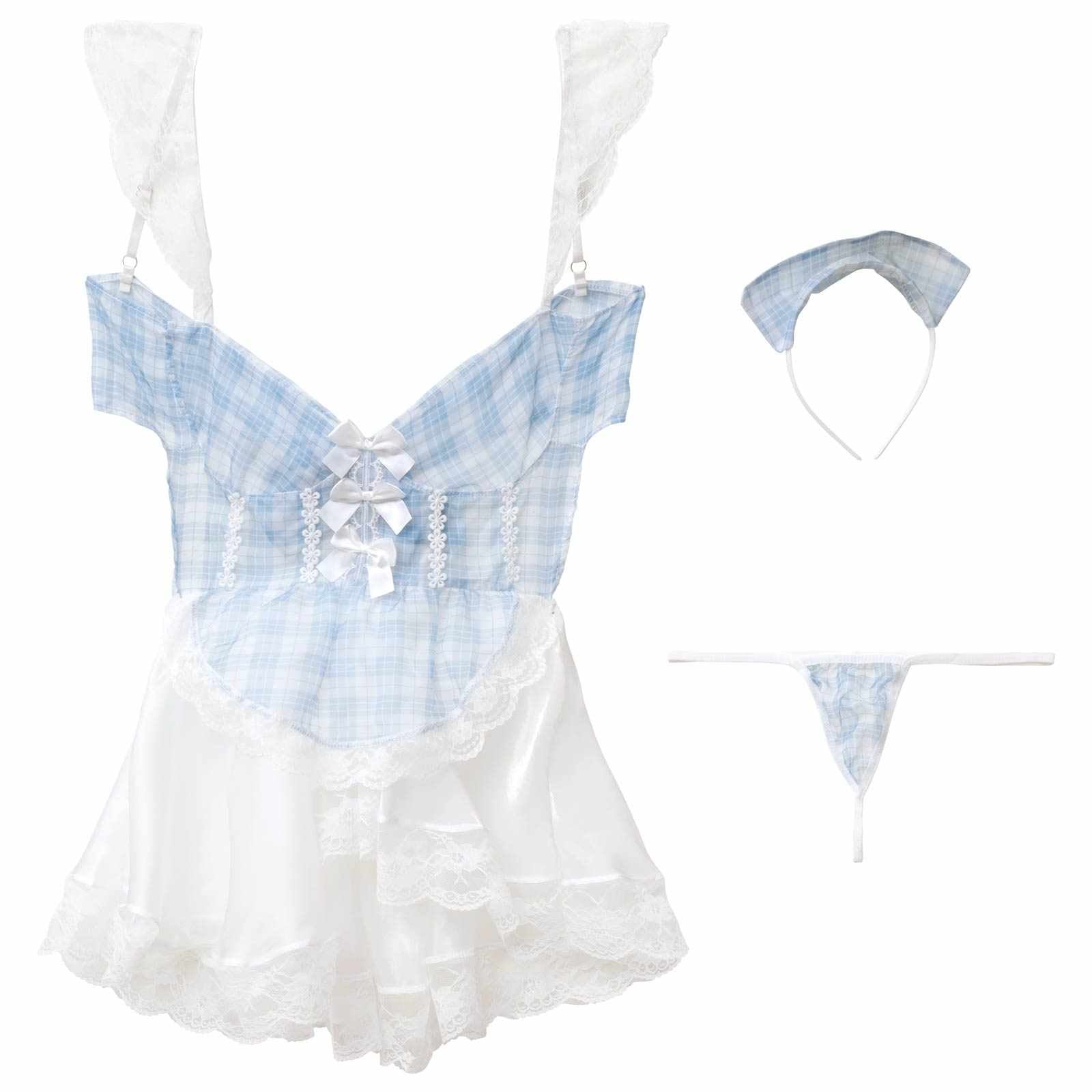 [CARRIEFRANCA]スウィートチェックメイドベビードール