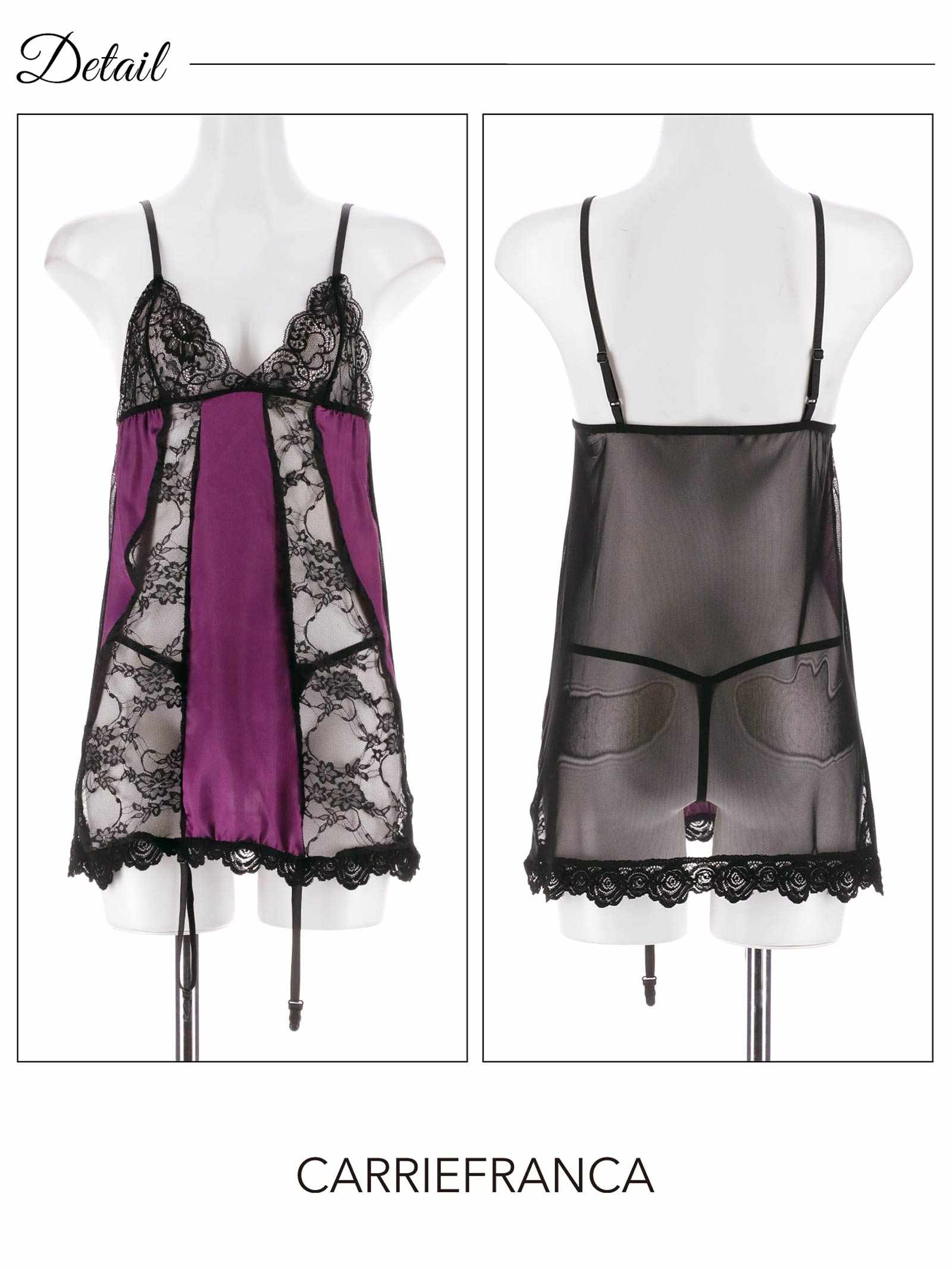 9/12新作![CARRIEFRANCA]ヴァイオレットシアーベビードール