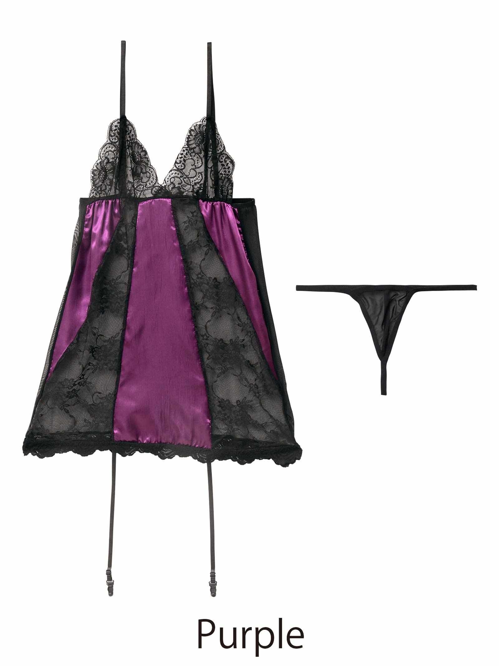 9/12新作![CARRIEFRANCA]ヴァイオレットシアーベビードール