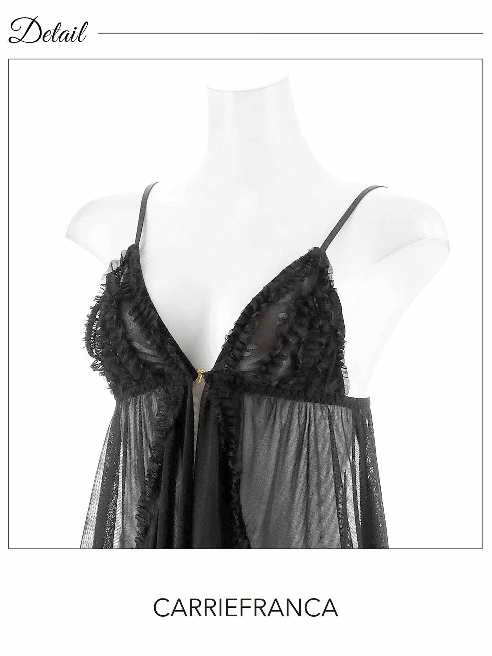 9/24新作![CARRIEFRANCA]フリルギャザーチュールベビードール