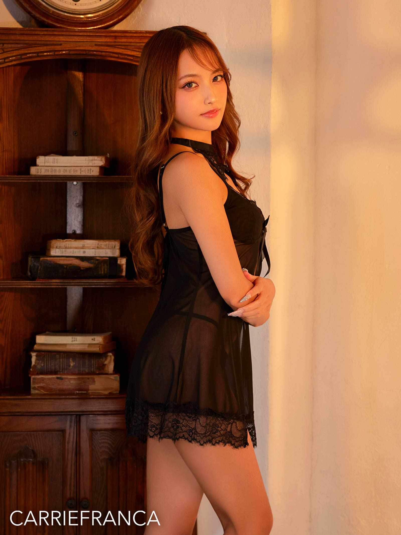 8/25新作![CARRIEFRANCA]レーシィホールアメスリベビードール