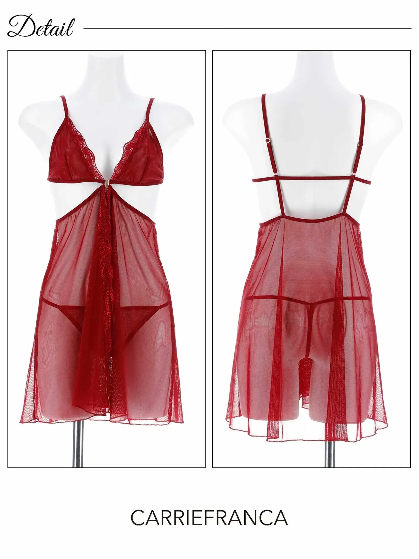 1/15再販![CARRIEFRANCA]エレガントカットレースベビードール - 【公式】247Lingerie