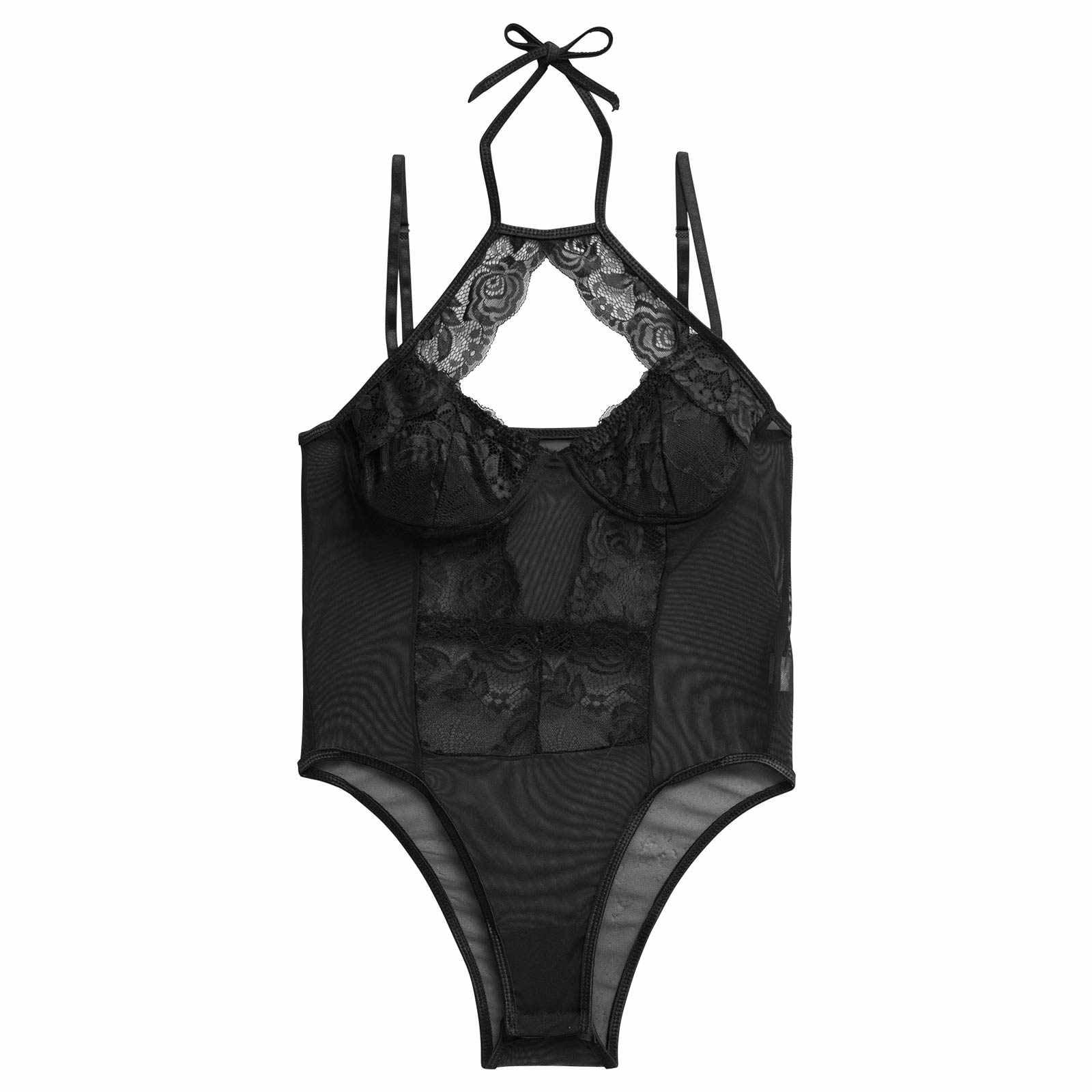 2/14再販![CARRIEFRANCA]シースルーホルターレーシィベビードール