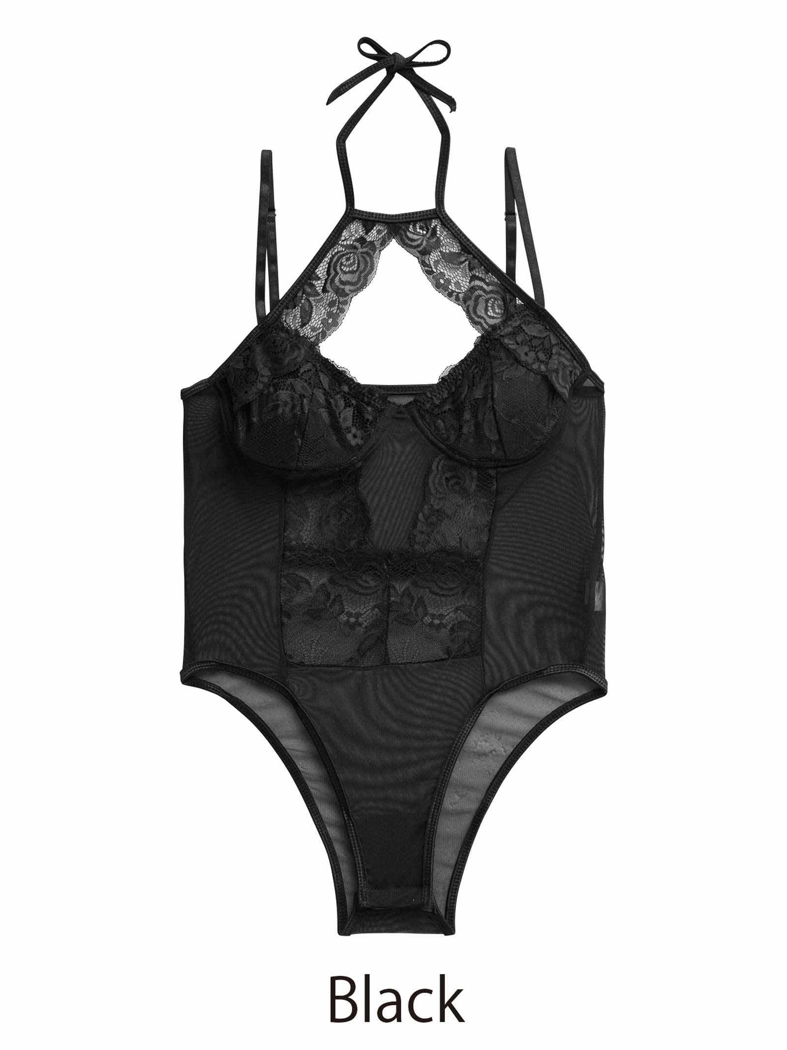 10/29新作![CARRIEFRANCA]シースルーホルターレーシィベビードール