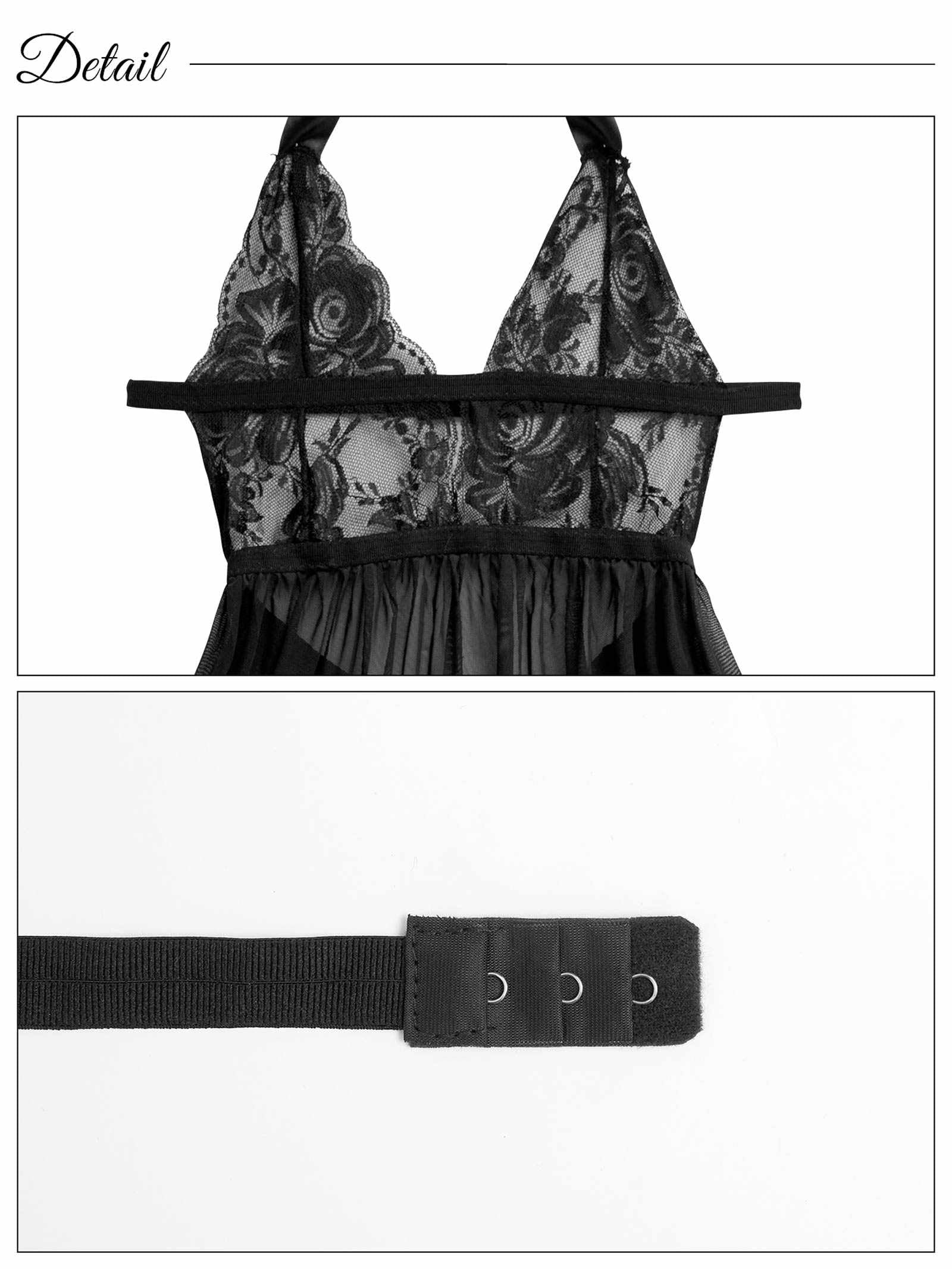 10/24新作![CARRIEFRANCA]ブルーミングリボンホルターベビードール