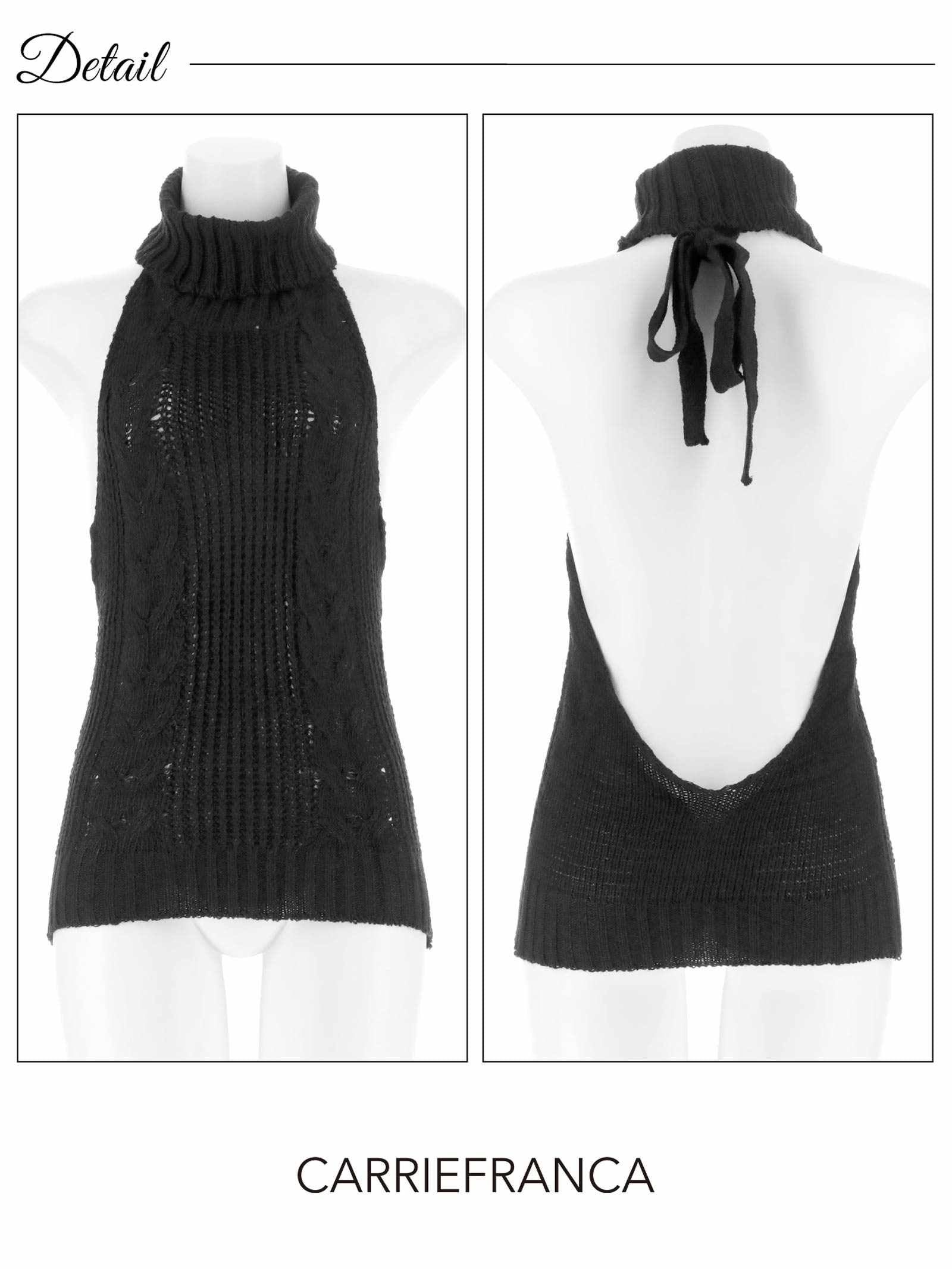 11/7新作![CARRIEFRANCA]シャルムリボンニットベビードール