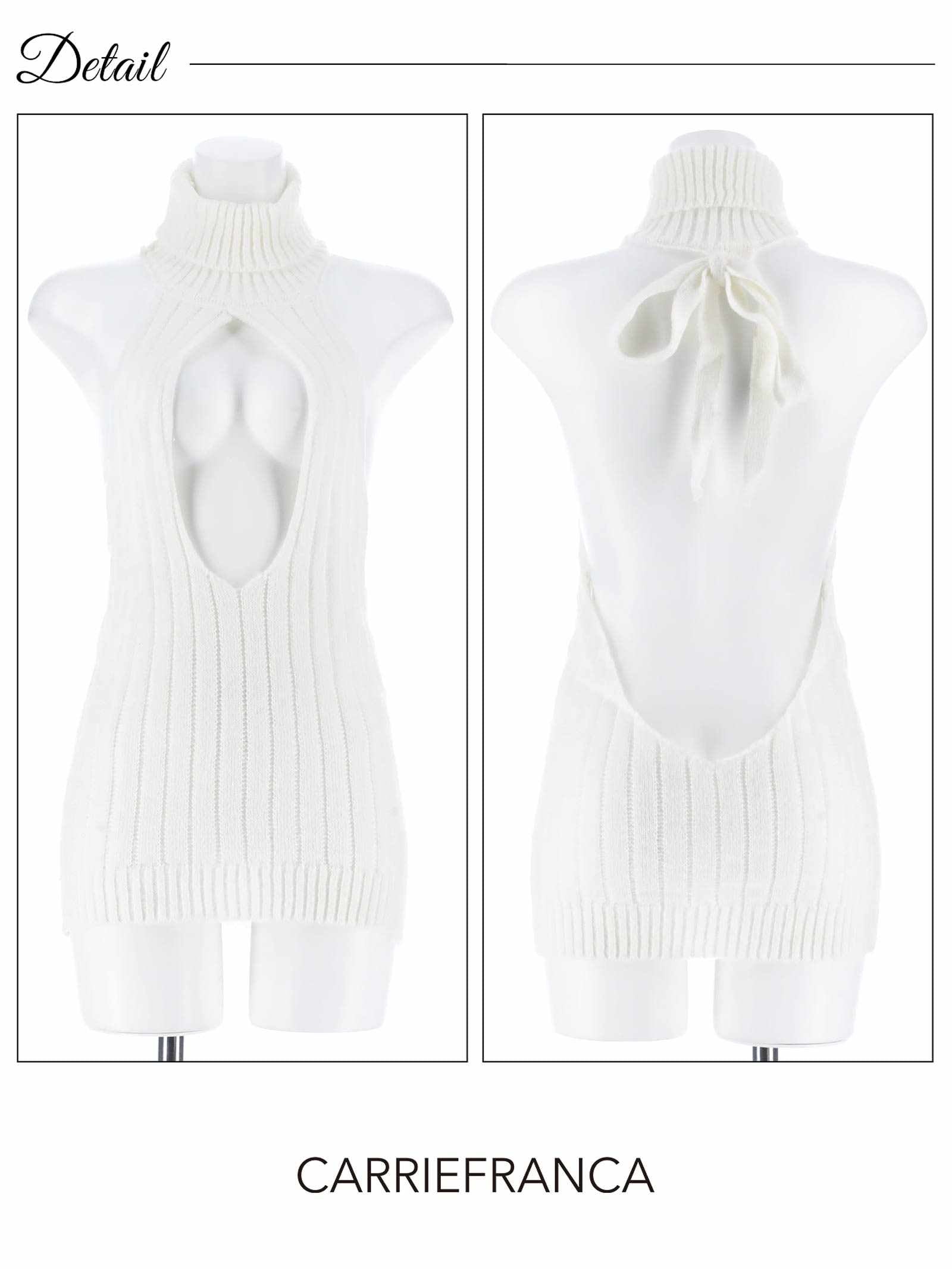 11/14新作![CARRIEFRANCA]シャルムリボンニットベビードール