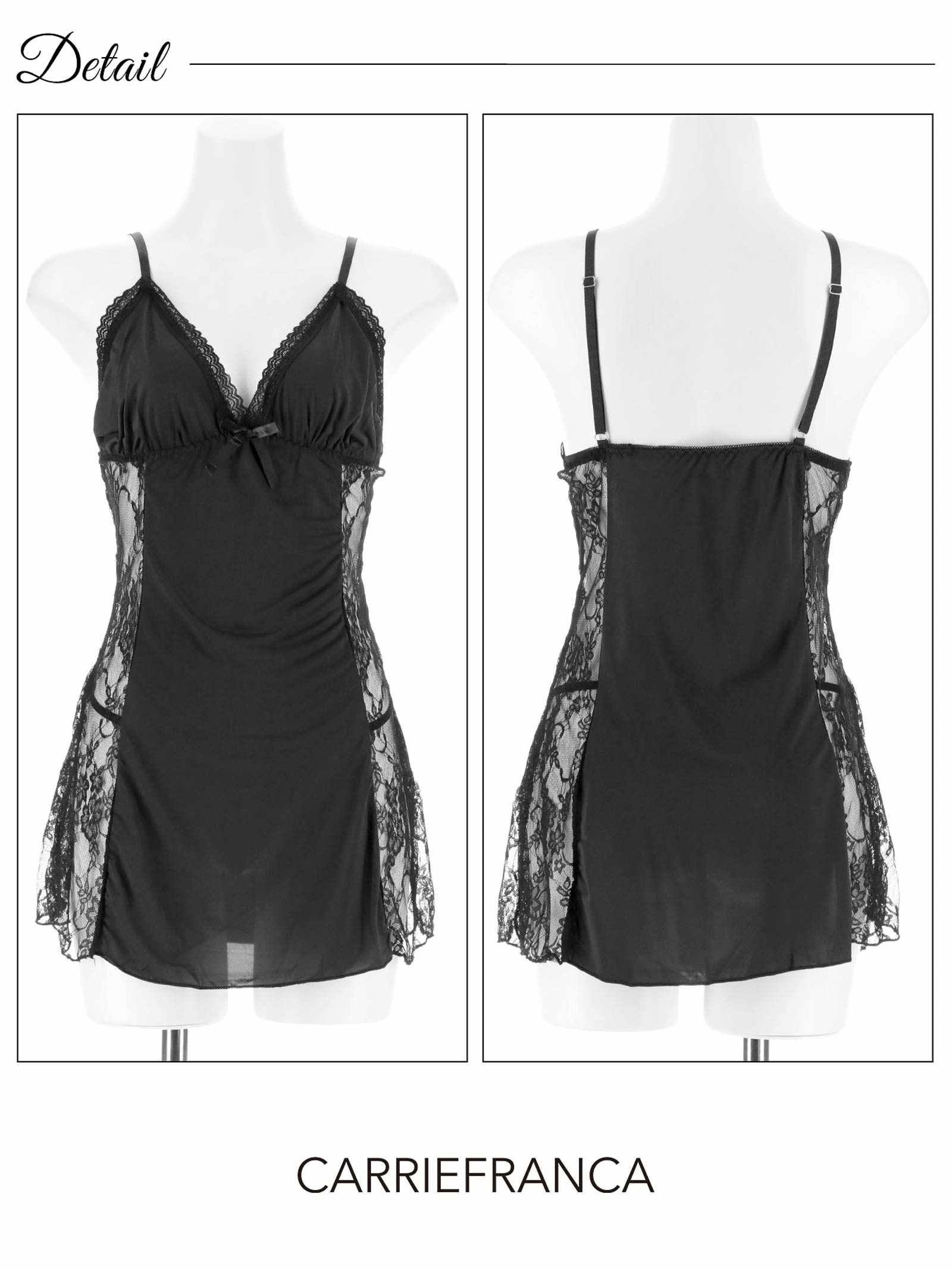 11/24新作![CARRIEFRANCA]クラッシーレースベビードール