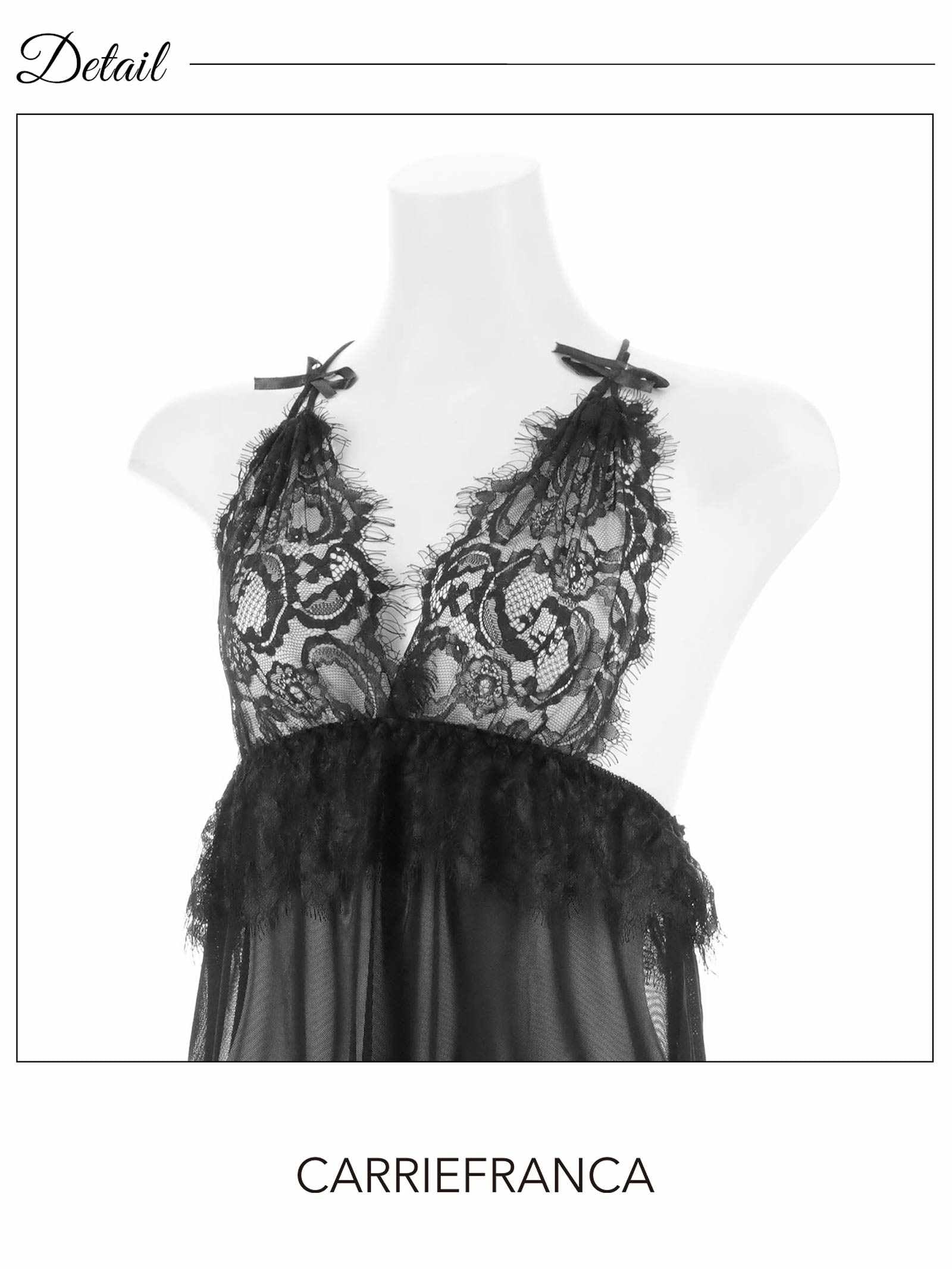 12/1新作![CARRIEFRANCA]ダークロマンスレーシィベビードール