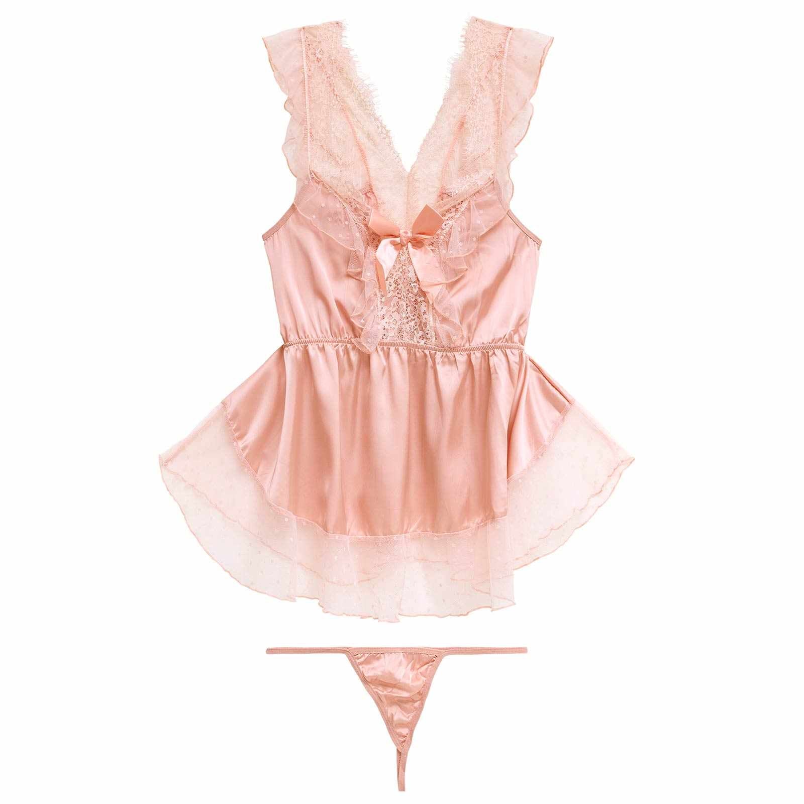 12/5新作![CARRIEFRANCA]チュールドットミニョンベビードール