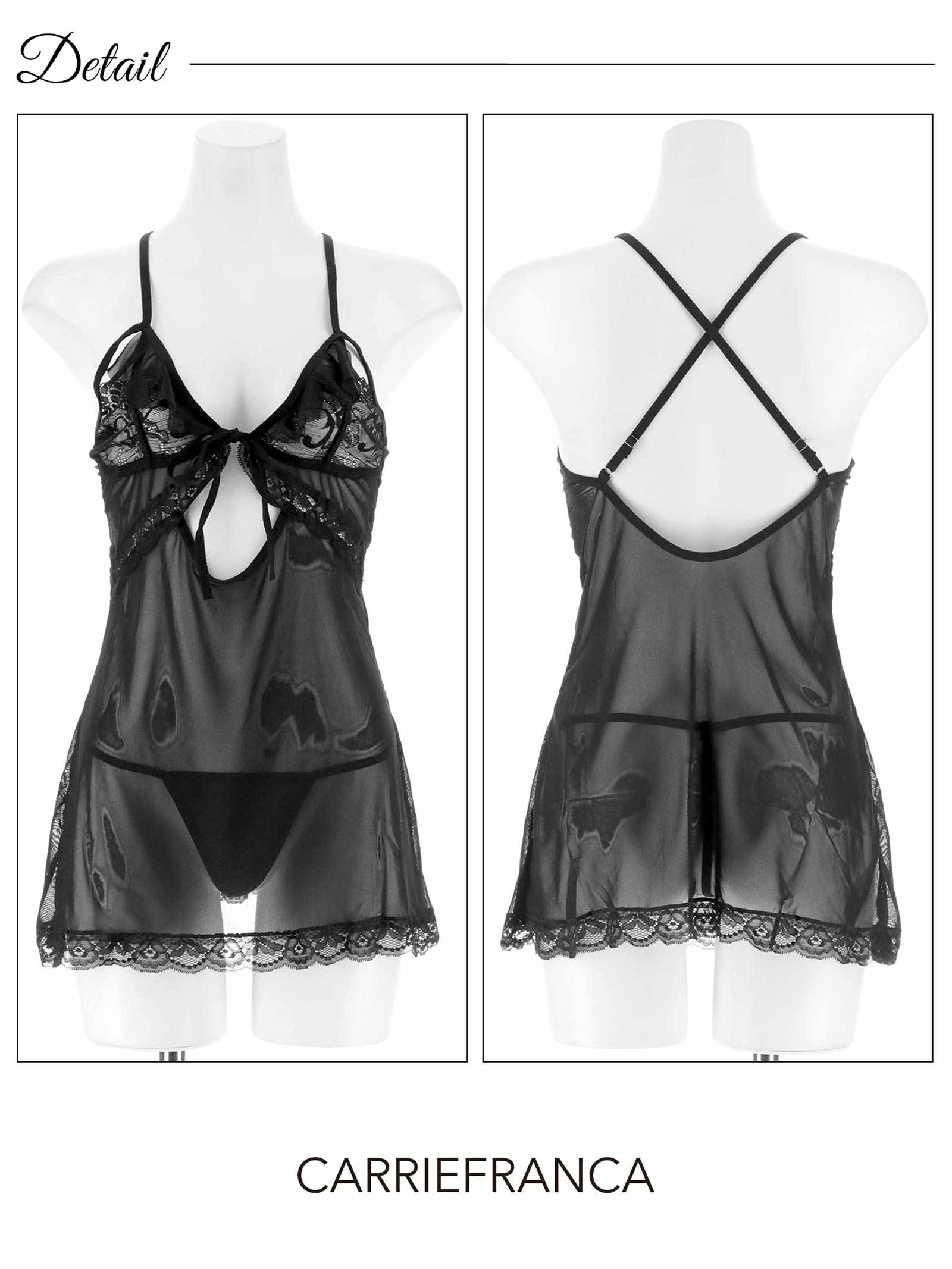 12/15新作![CARRIEFRANCA]ヌーディーレースベビードール