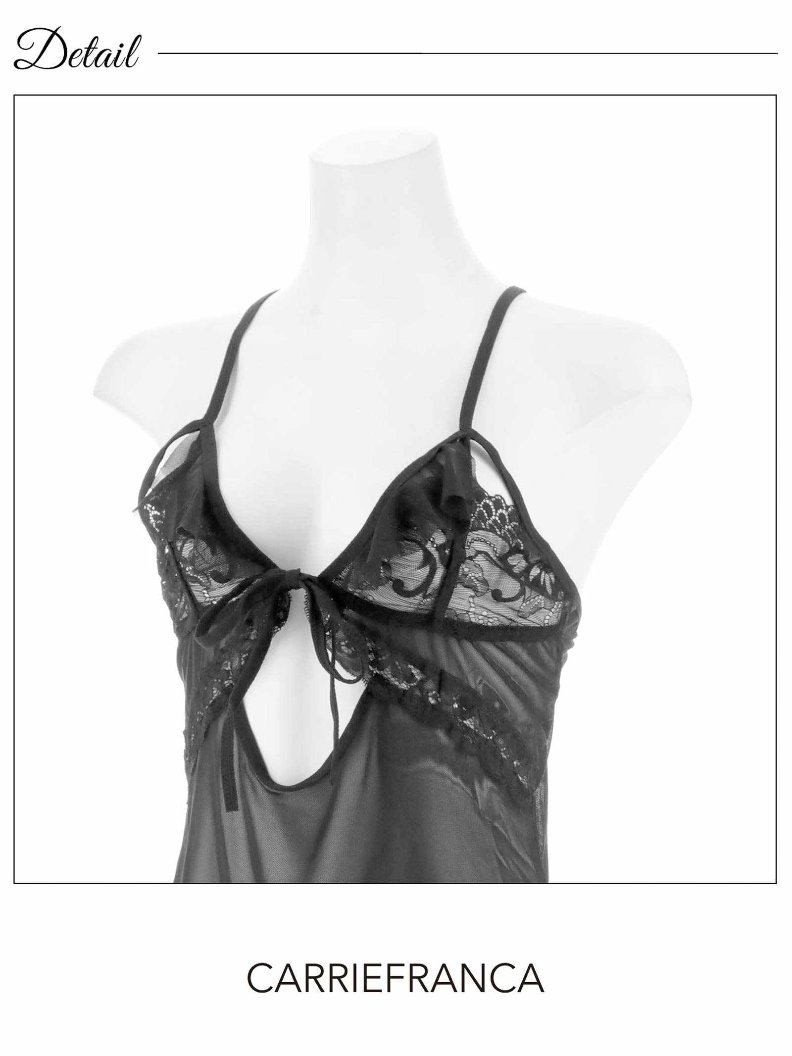 12/15新作![CARRIEFRANCA]ヌーディーレースベビードール