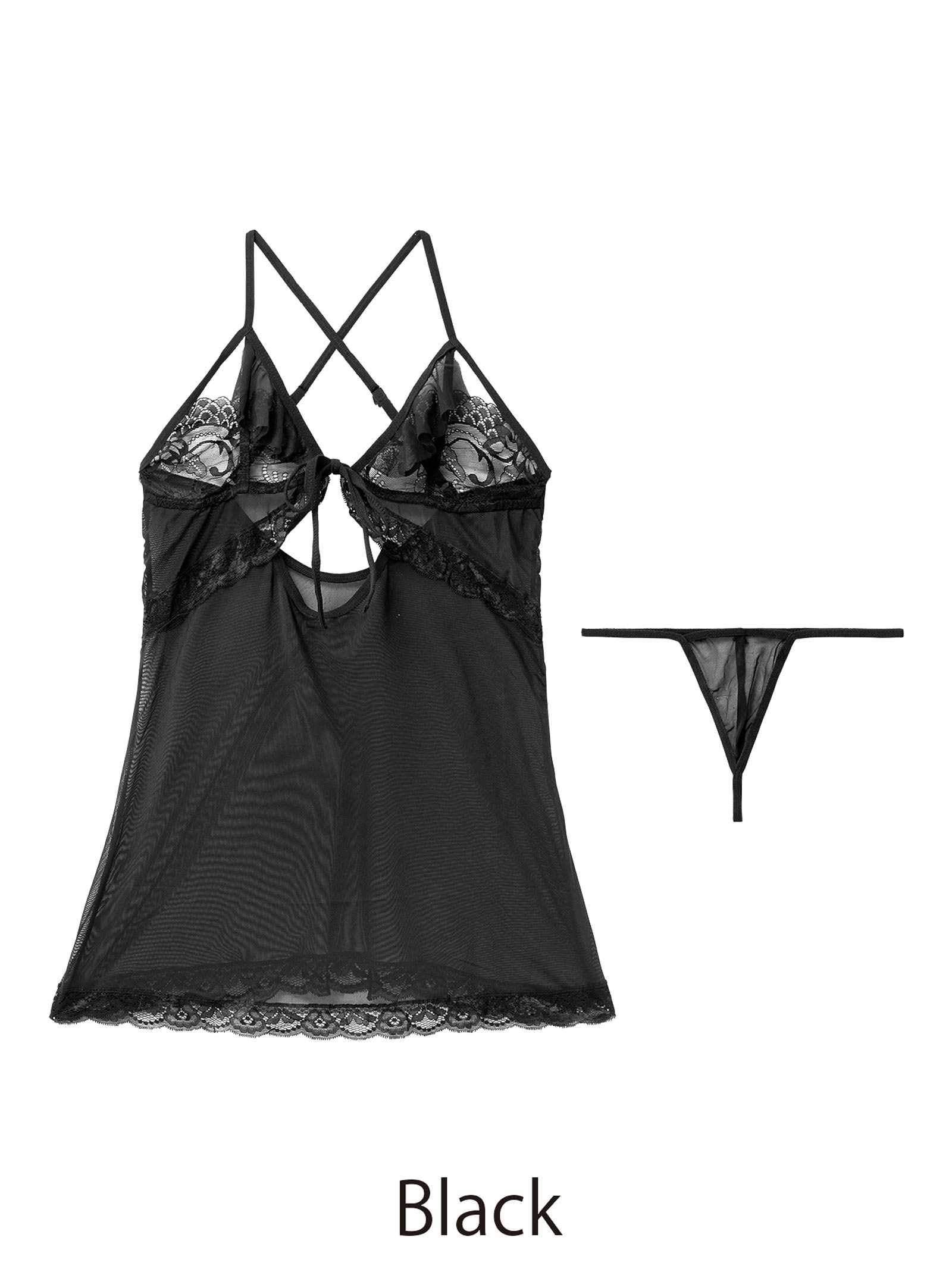 12/15新作![CARRIEFRANCA]ヌーディーレースベビードール