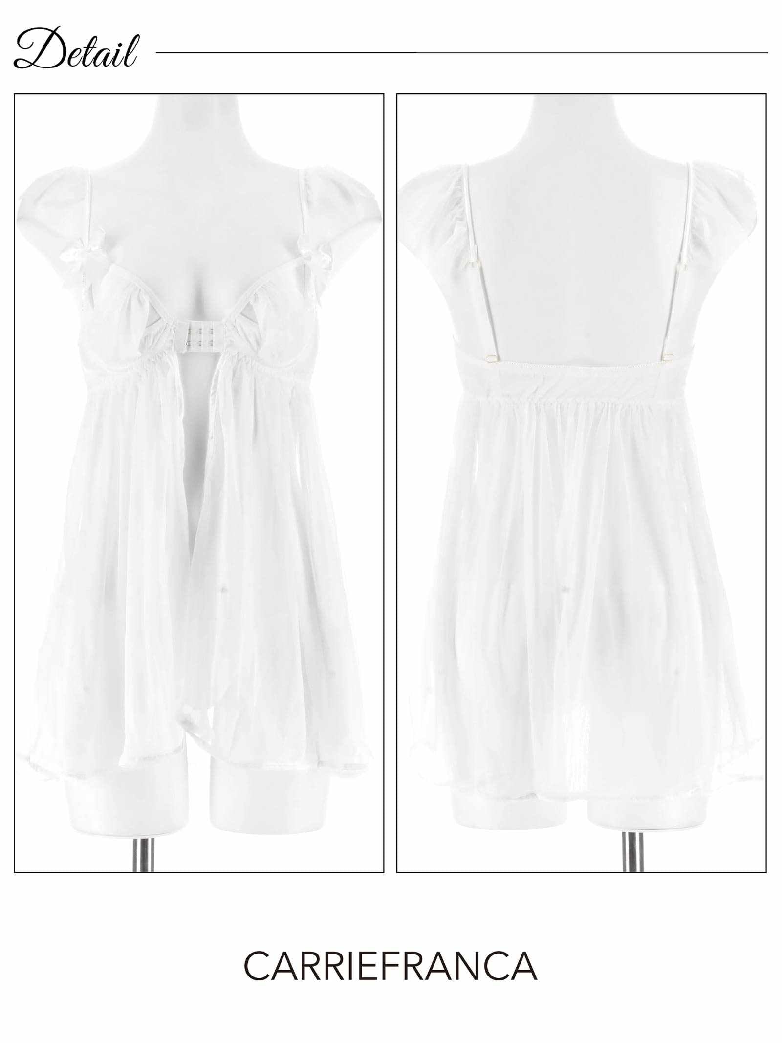 12/24新作![CARRIEFRANCA]ミューズフロントホックベビードール