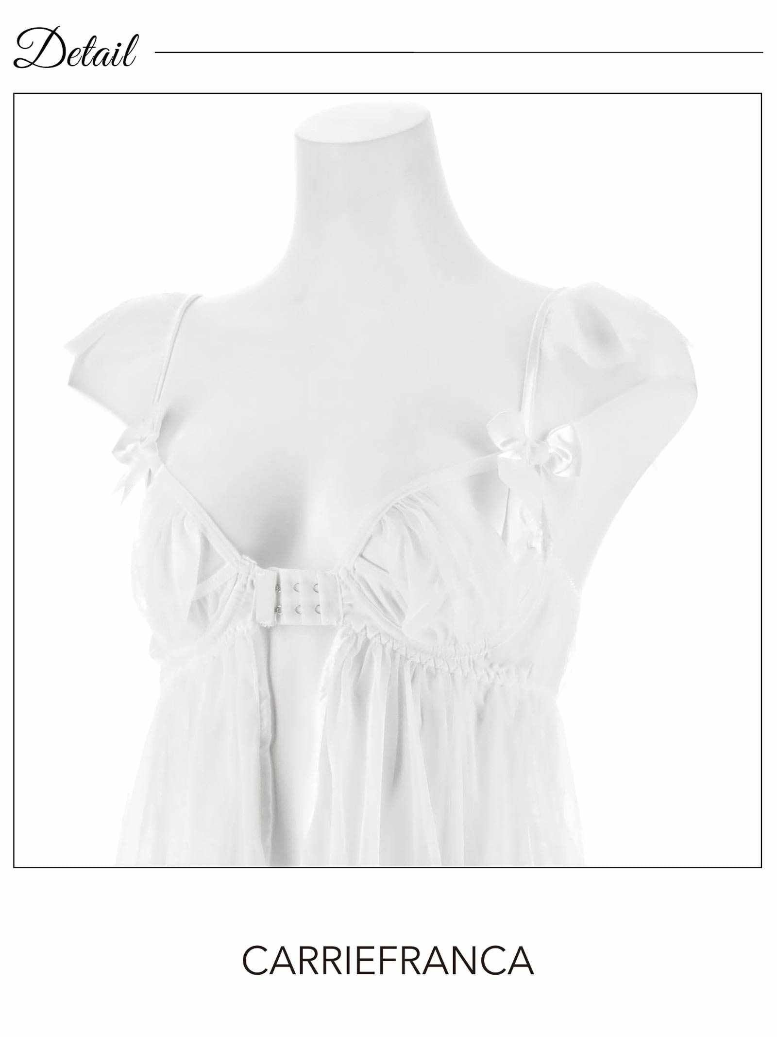 12/24新作![CARRIEFRANCA]ミューズフロントホックベビードール