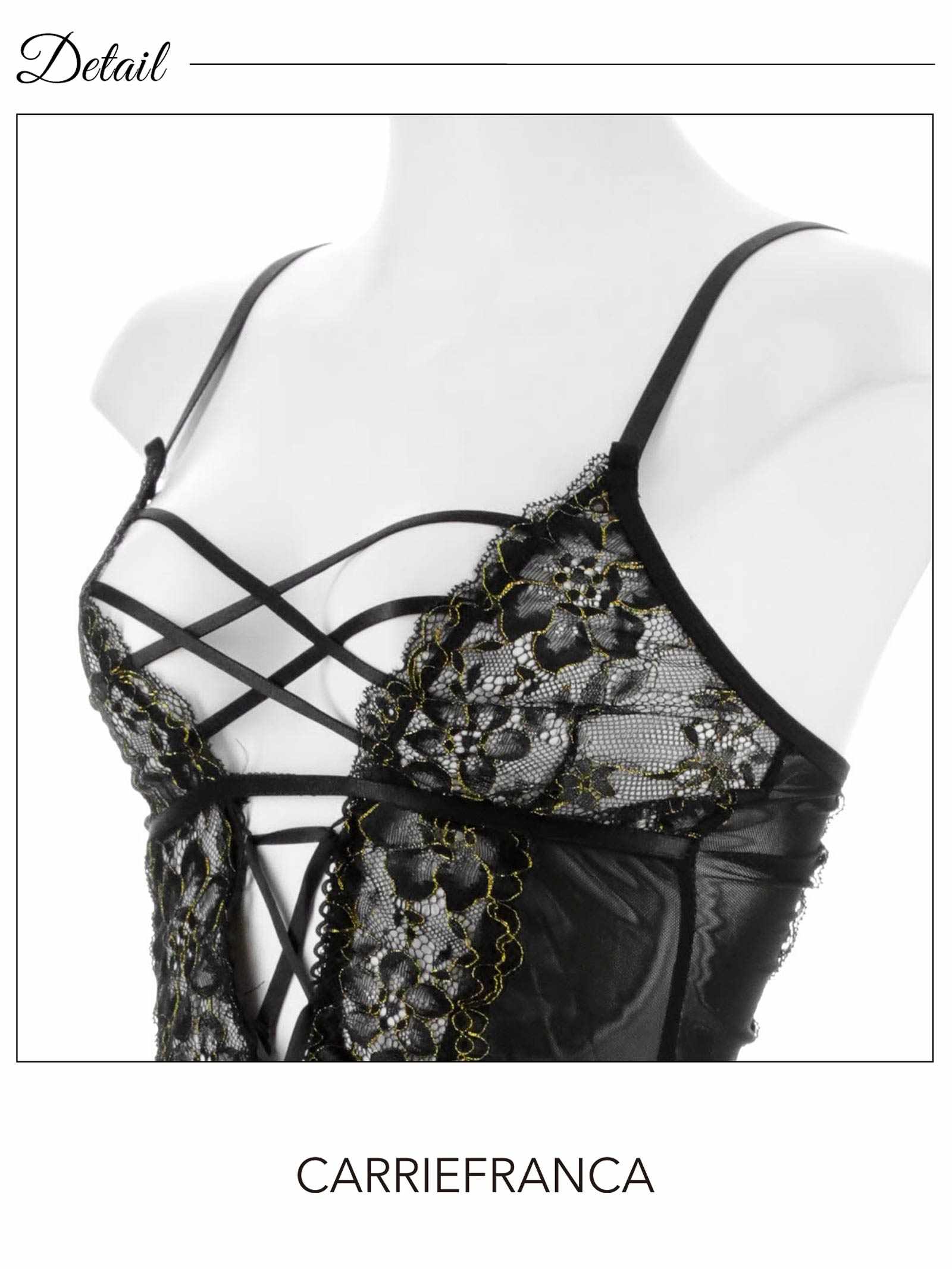 12/22新作![CARRIEFRANCA]フルールレースアップベビードール