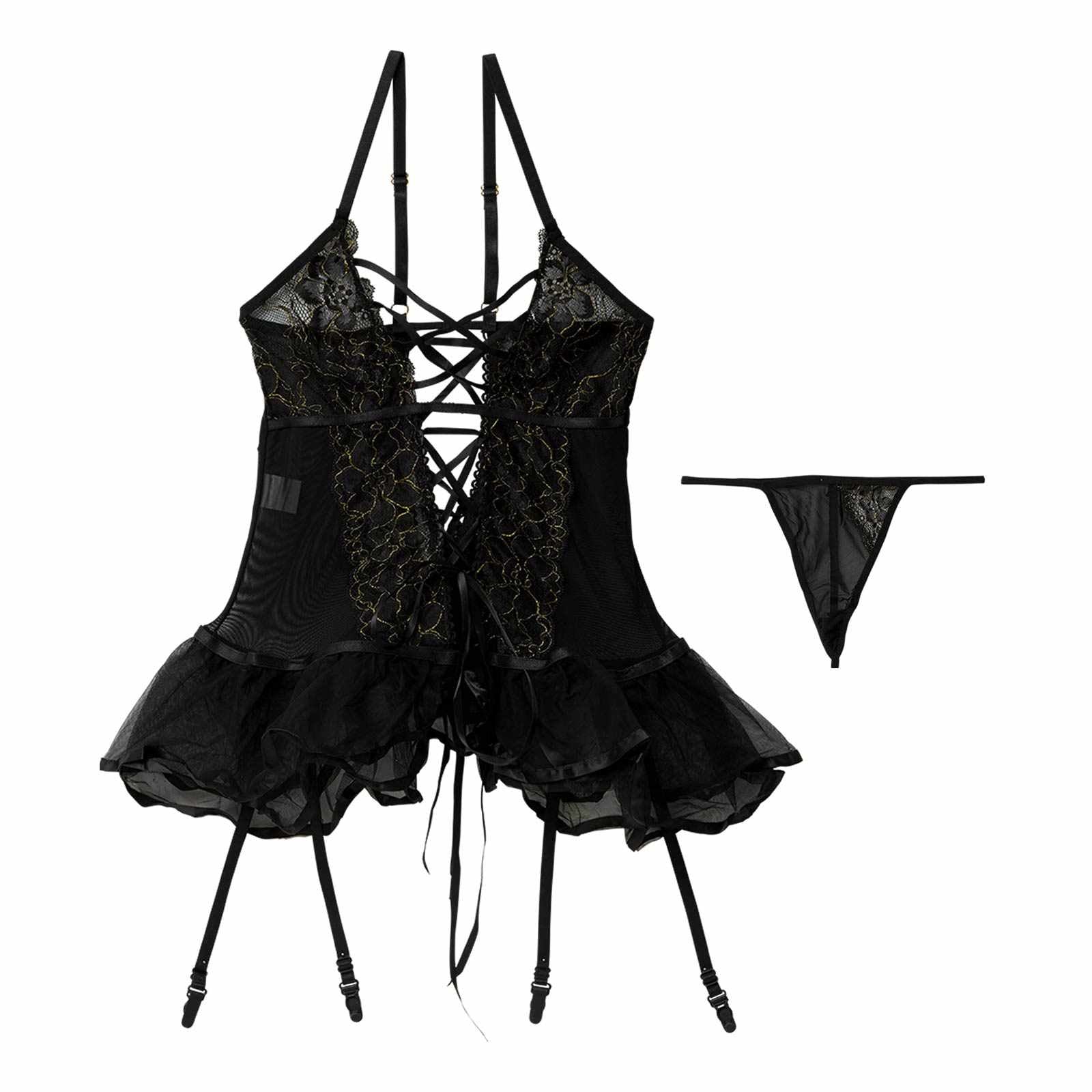 12/22新作![CARRIEFRANCA]フルールレースアップベビードール