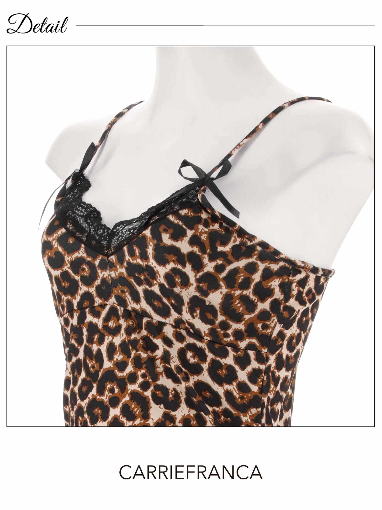 2/16新作![CARRIEFRANCA]ディープレオパードベビードール