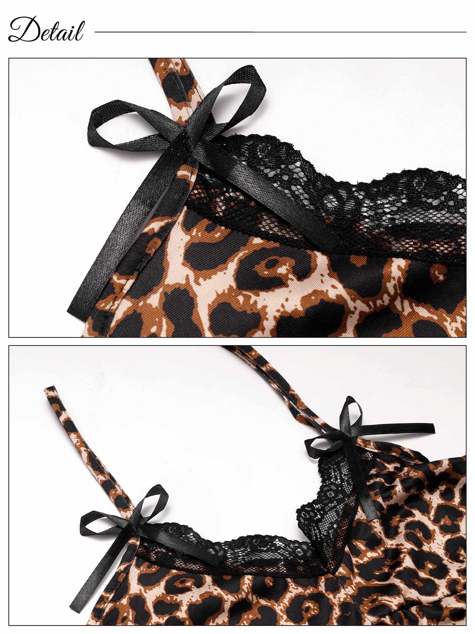 2/16新作![CARRIEFRANCA]ディープレオパードベビードール