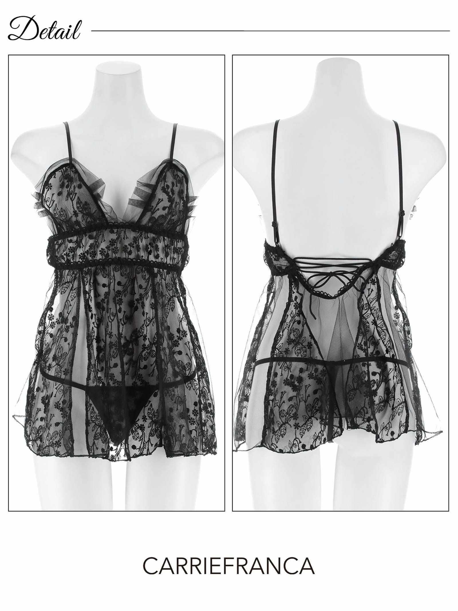 2/20新作![CARRIEFRANCA]アンティークブルームベビードール