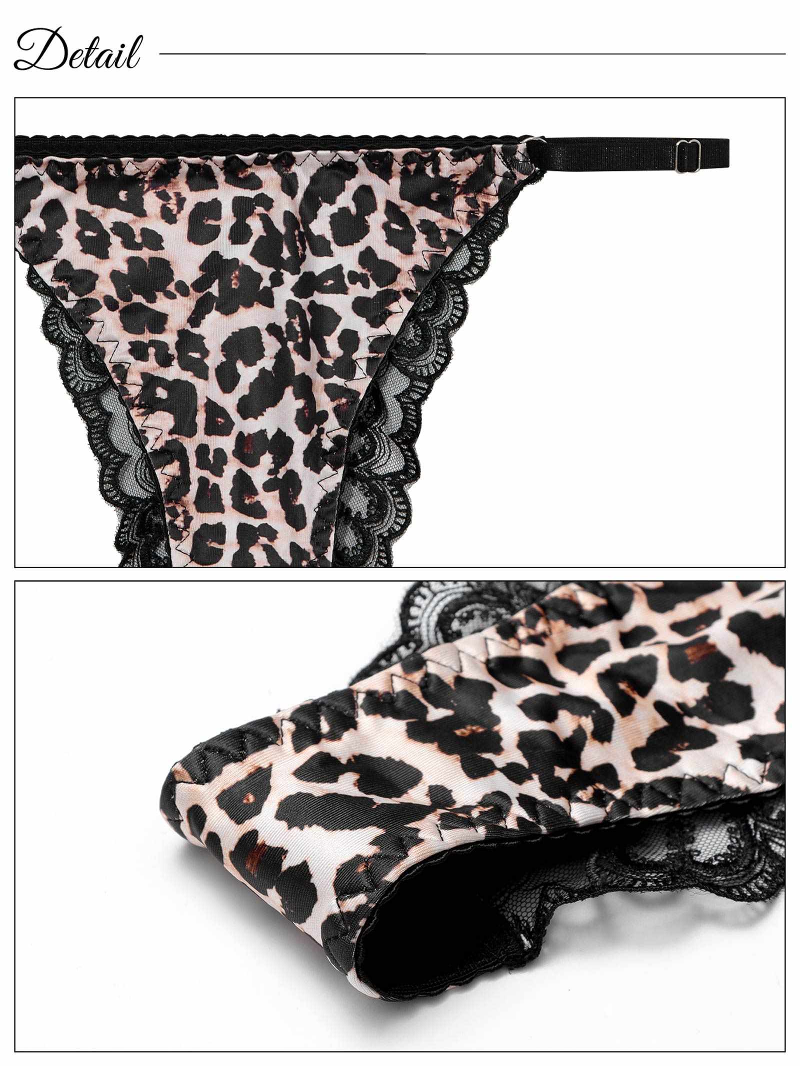 1/23新作![CARRIEFRANCA]ブラックレースレオパードブラセット