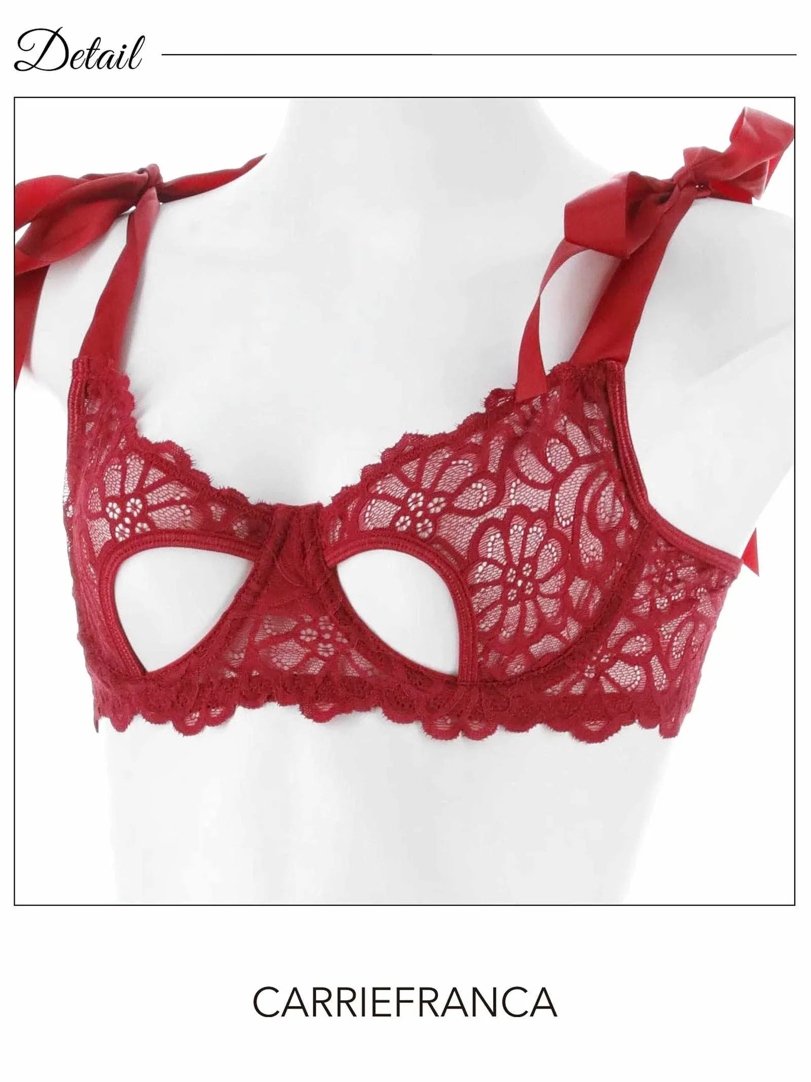 2/9新作![CARRIEFRANCA]ルージュリボンレースブラセット