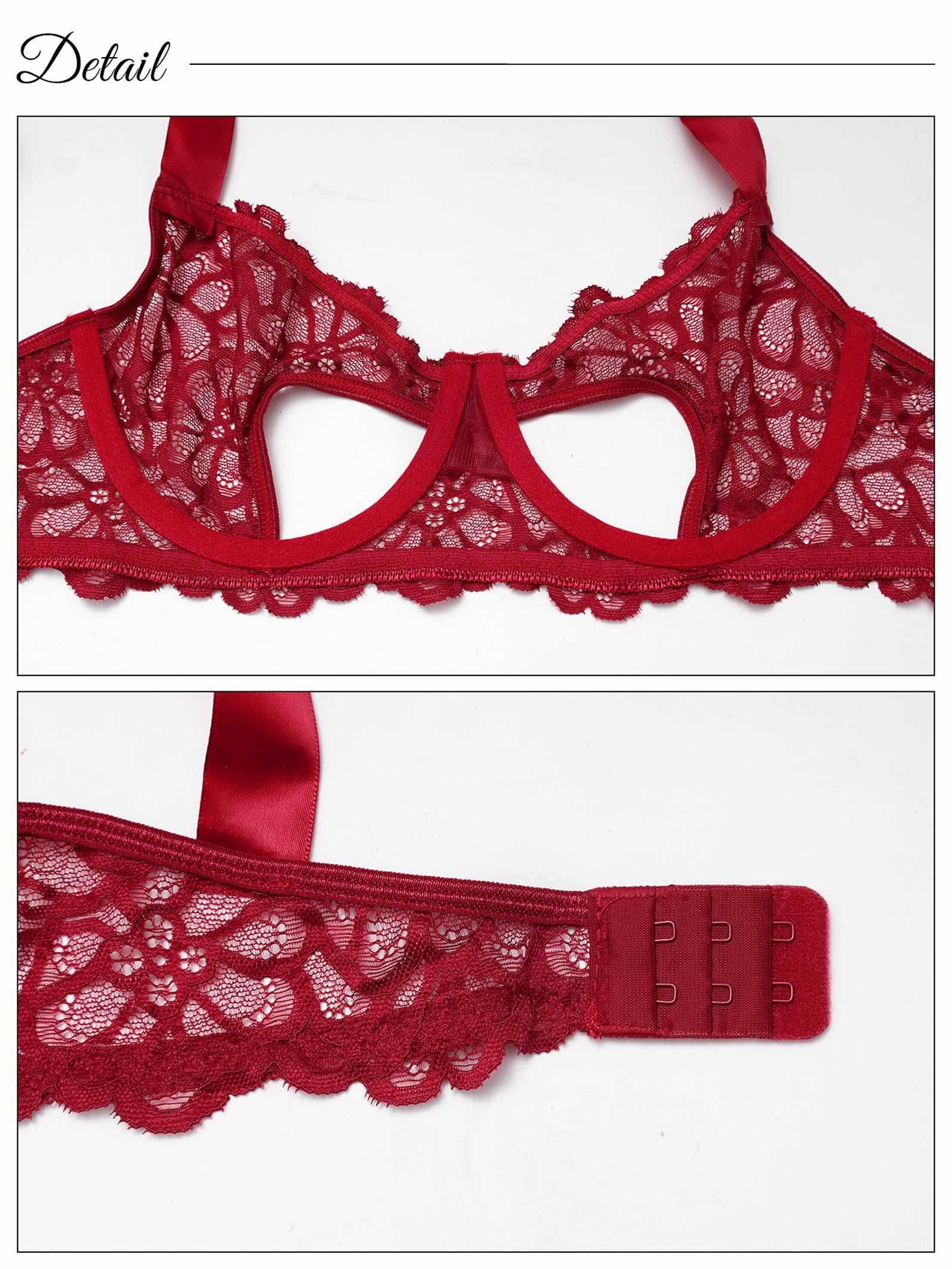 2/9新作![CARRIEFRANCA]ルージュリボンレースブラセット