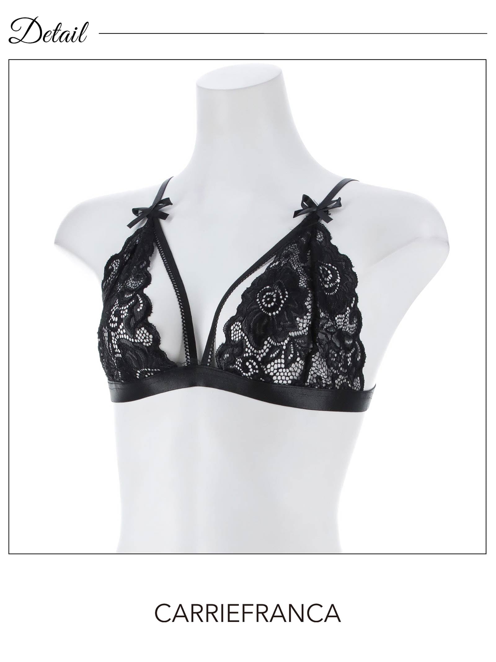 3/13新作![CARRIEFRANCA]ノワールレーシィガーターブラセット