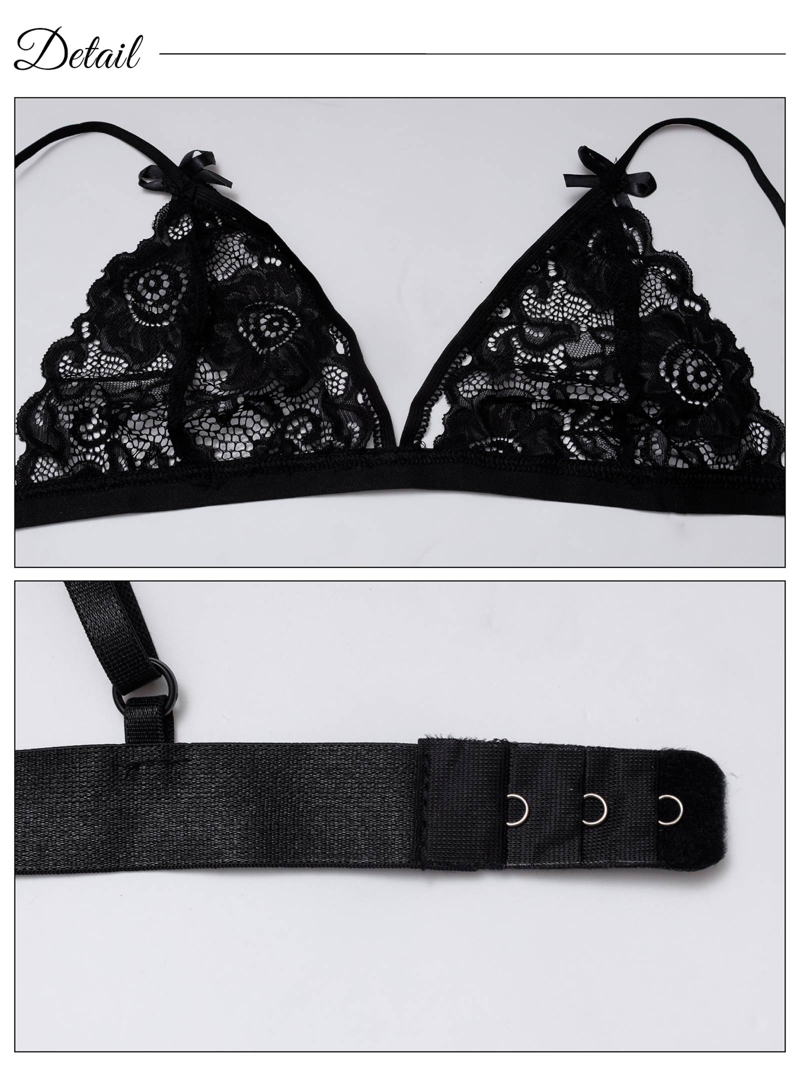 3/13新作![CARRIEFRANCA]ノワールレーシィガーターブラセット