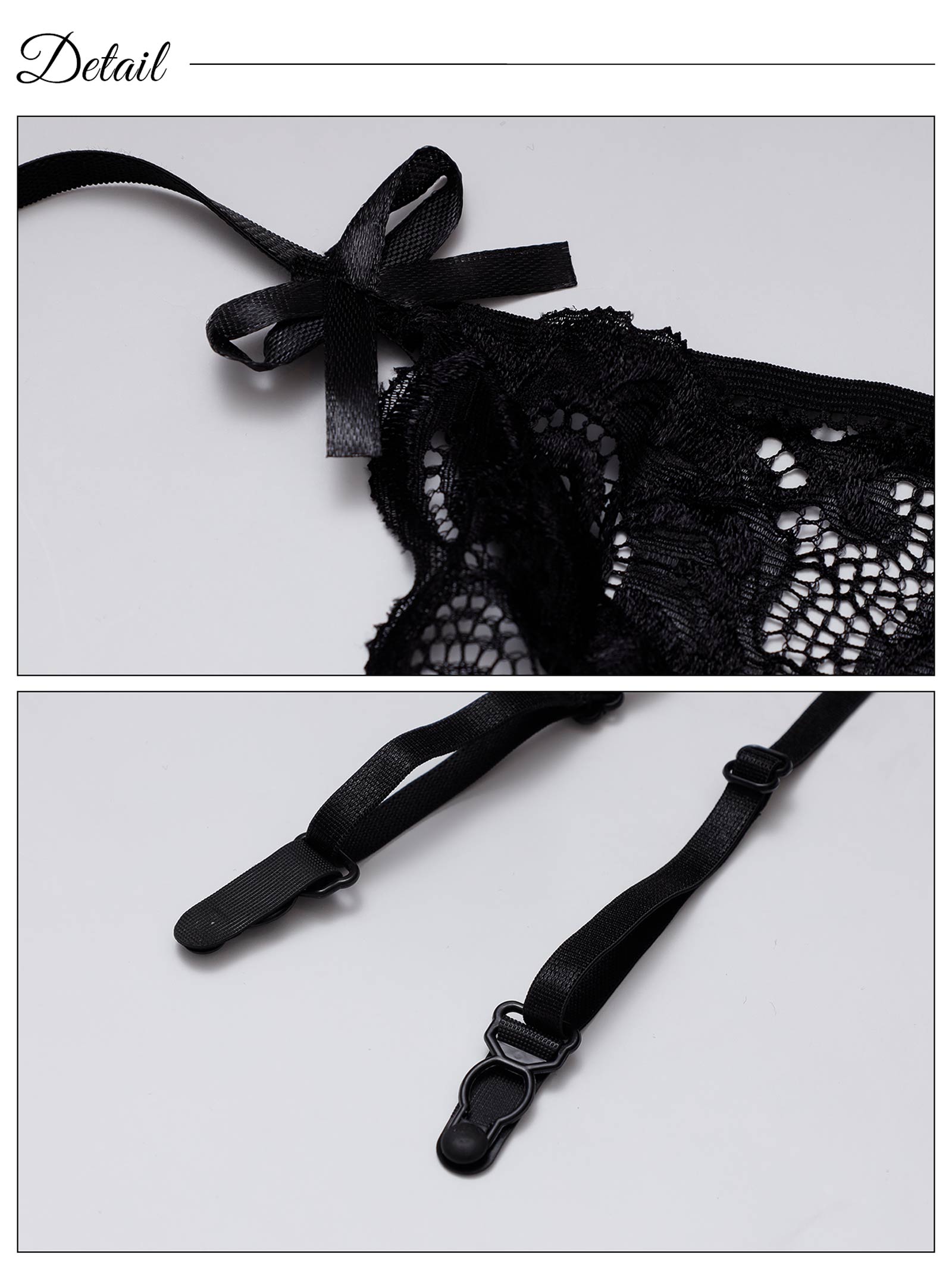 3/13新作![CARRIEFRANCA]ノワールレーシィガーターブラセット