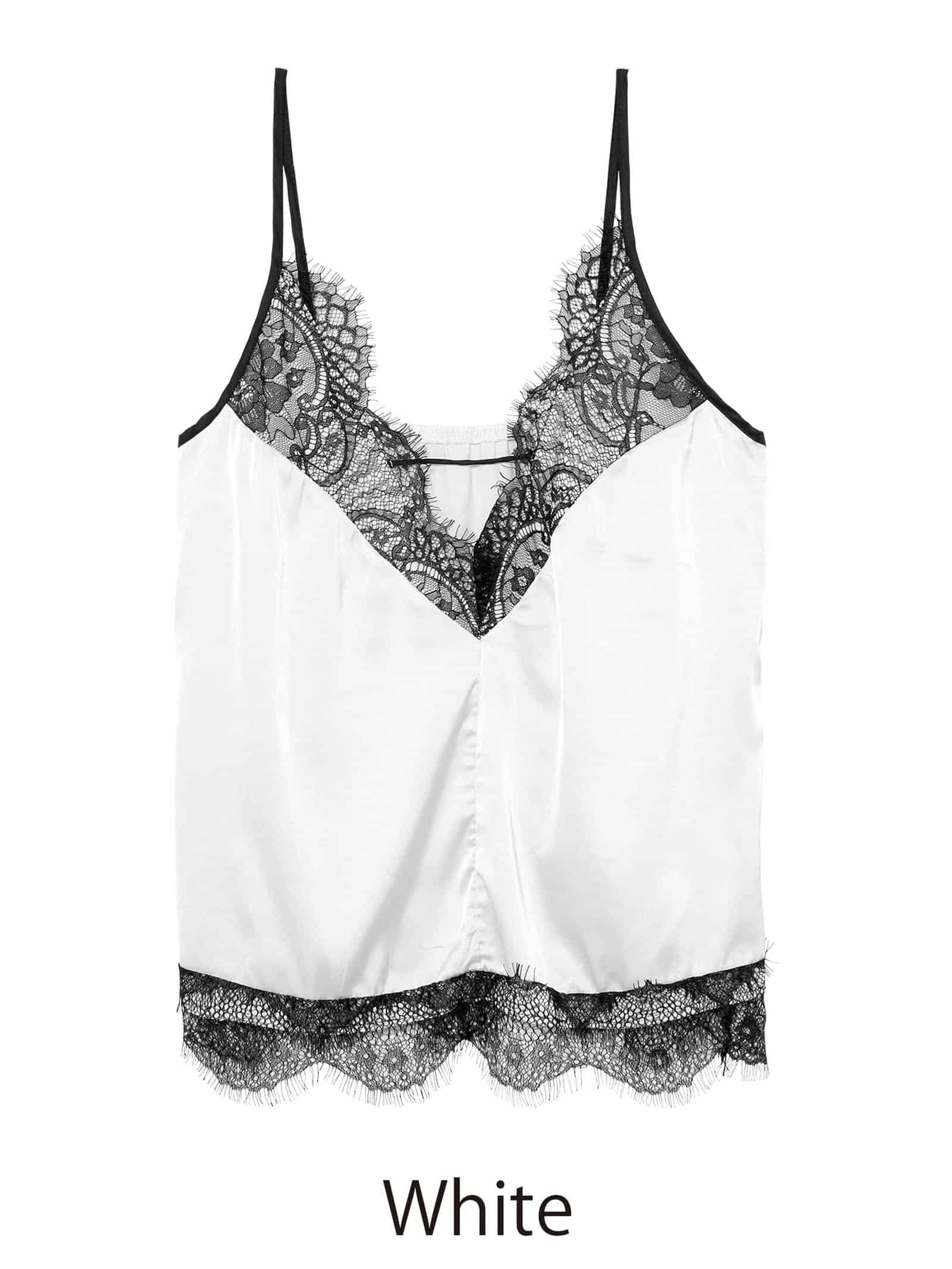 10/16再販![CARRIEFRANCA]アイラッシュレースキャミソール
