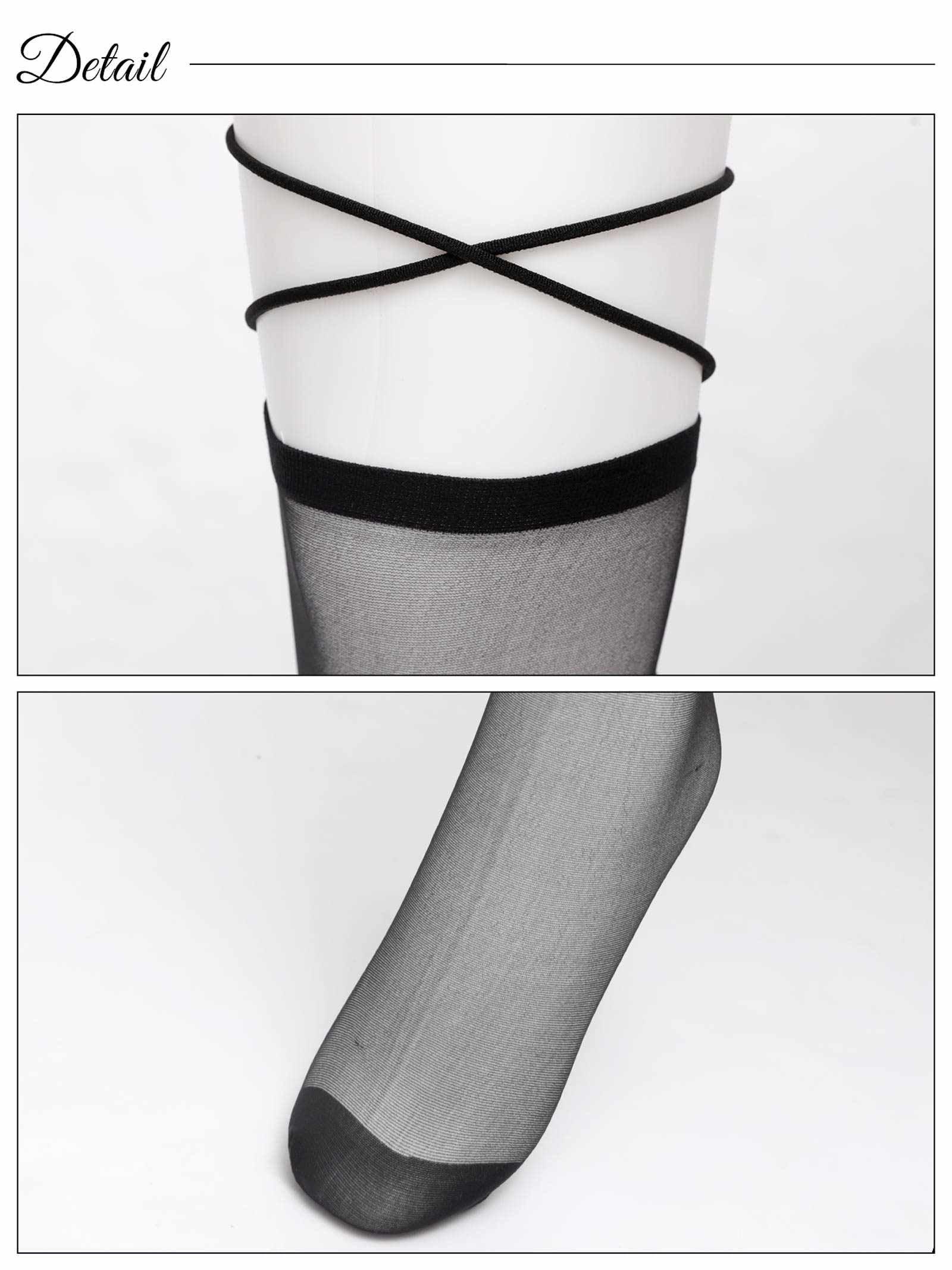 9/10新作!レースアップコードニーハイソックス