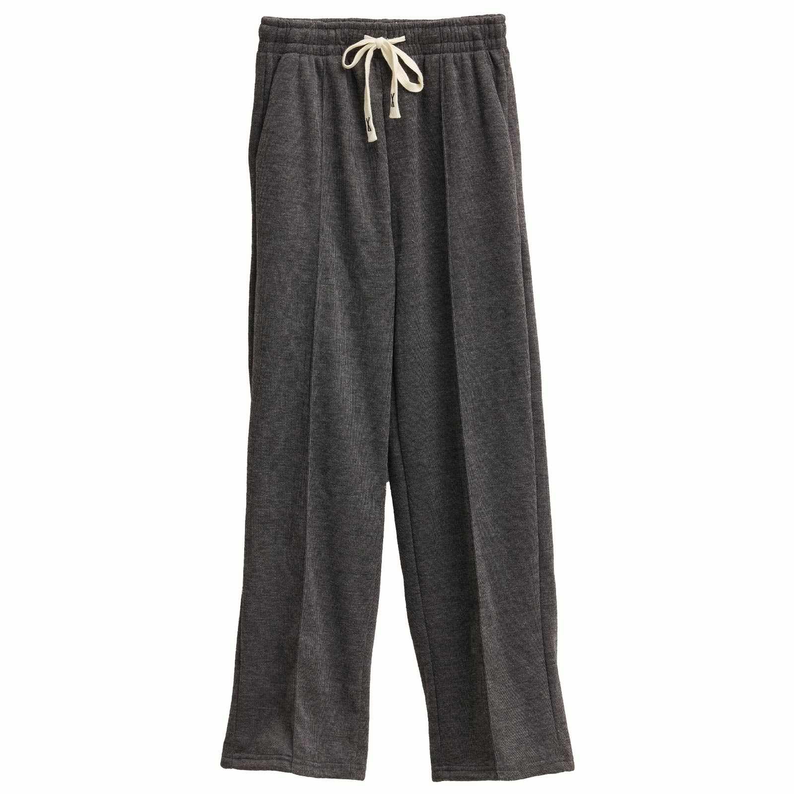 12/22新作!センターピンタック裏起毛ロングパンツ