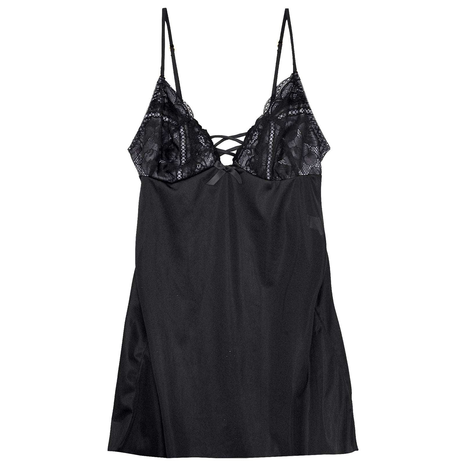 12/4再販!スモーキーレースアップベビードール