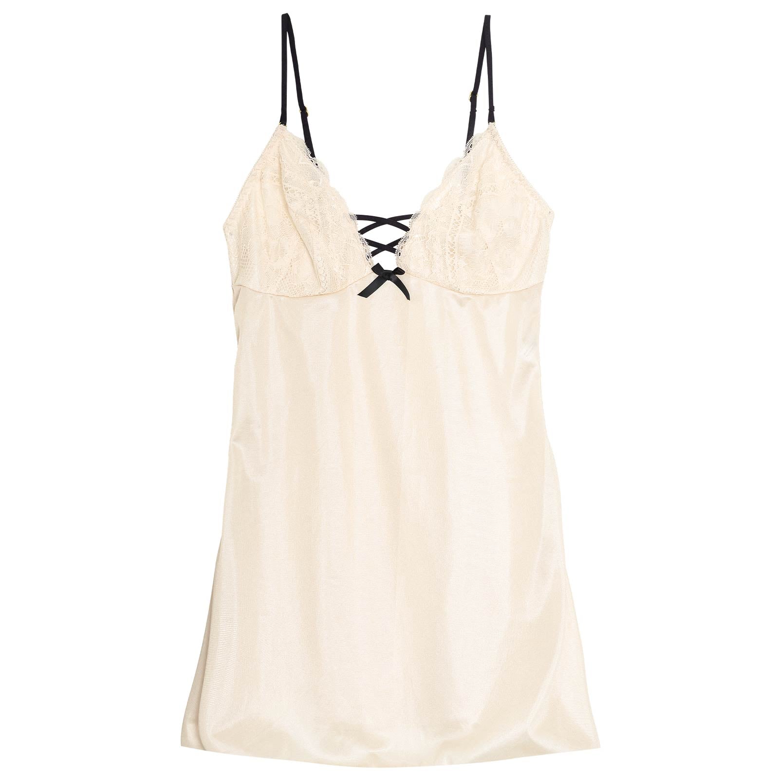 12/4再販!スモーキーレースアップベビードール