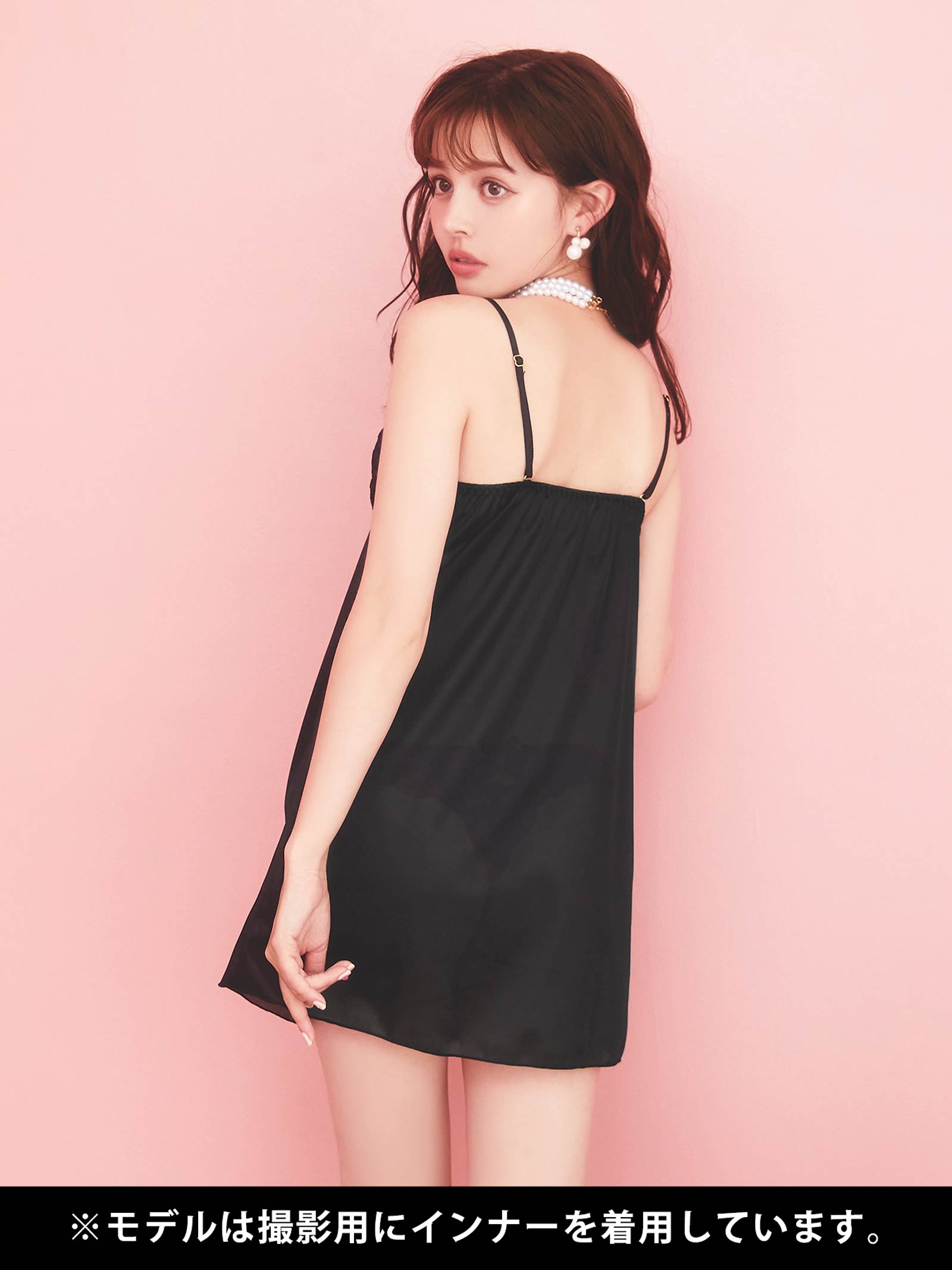 12/4再販!スモーキーレースアップベビードール