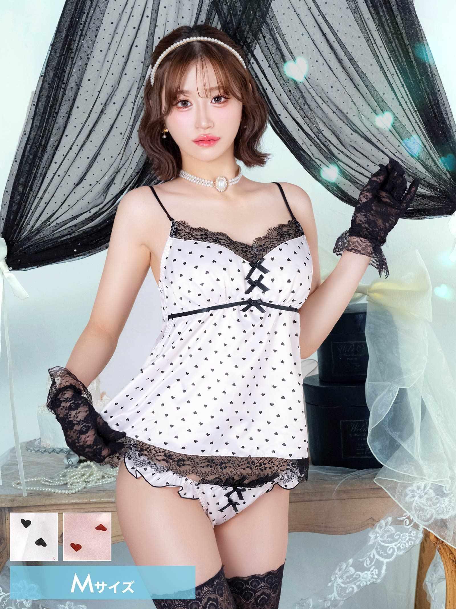 2/23新作!プリティーハートサテンベビードール