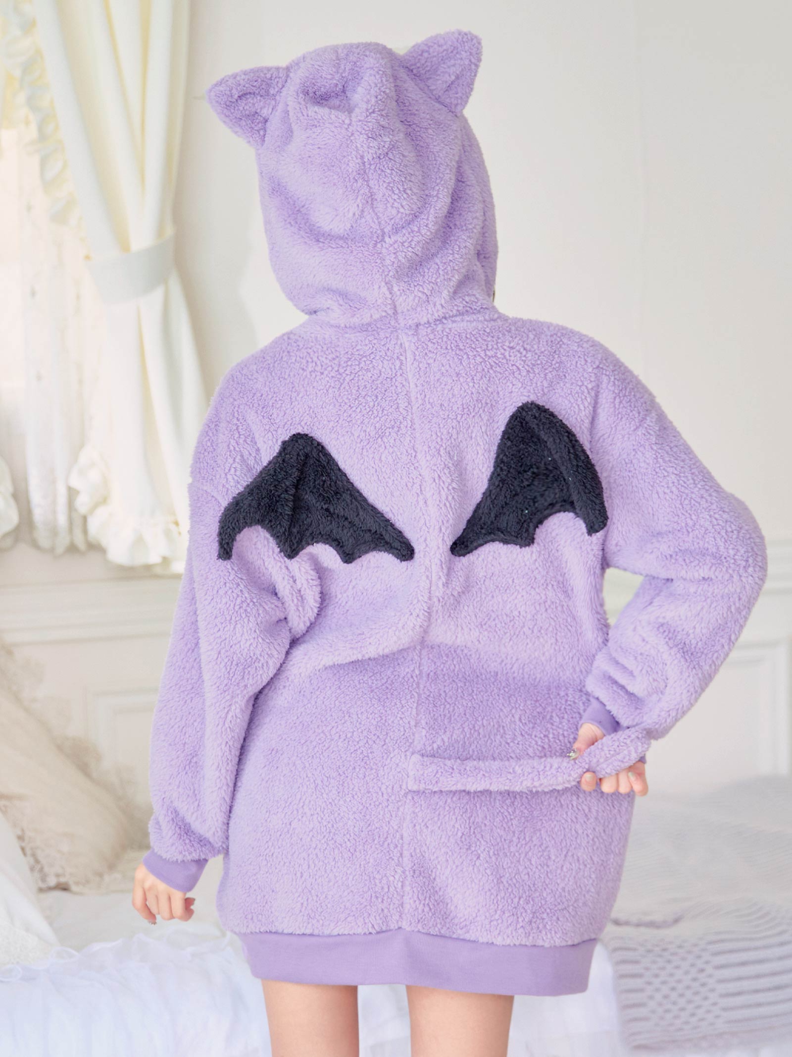 11/1再販!キュート小悪魔フードワンピースルームウェア