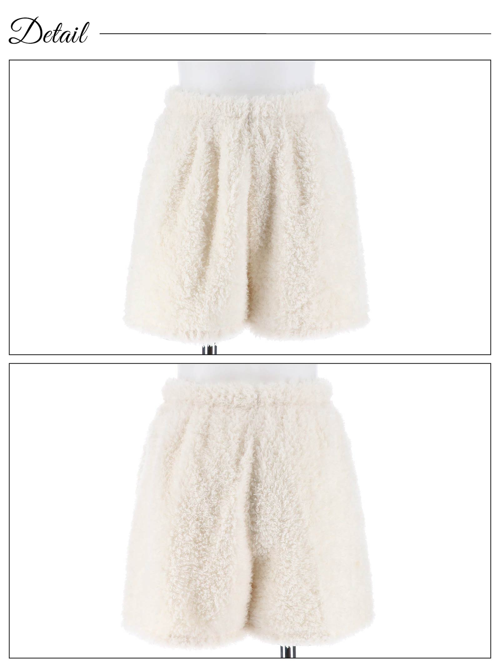 もこもこシャギーフード付きパーカー&ショートパンツルームウェア