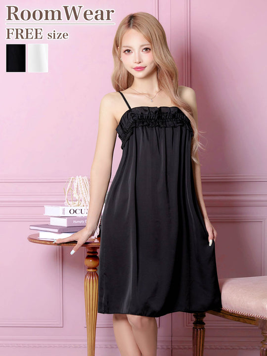 フェミニンフリルキャミワンピースルームウェア