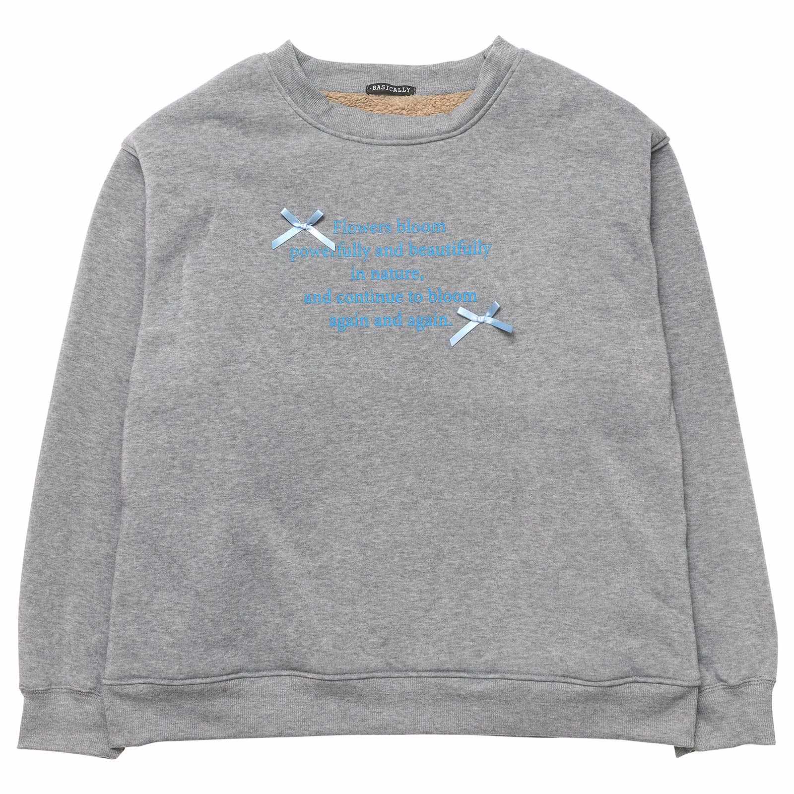 11/28新作!リボンロゴ裏起毛スウェットルームウェア