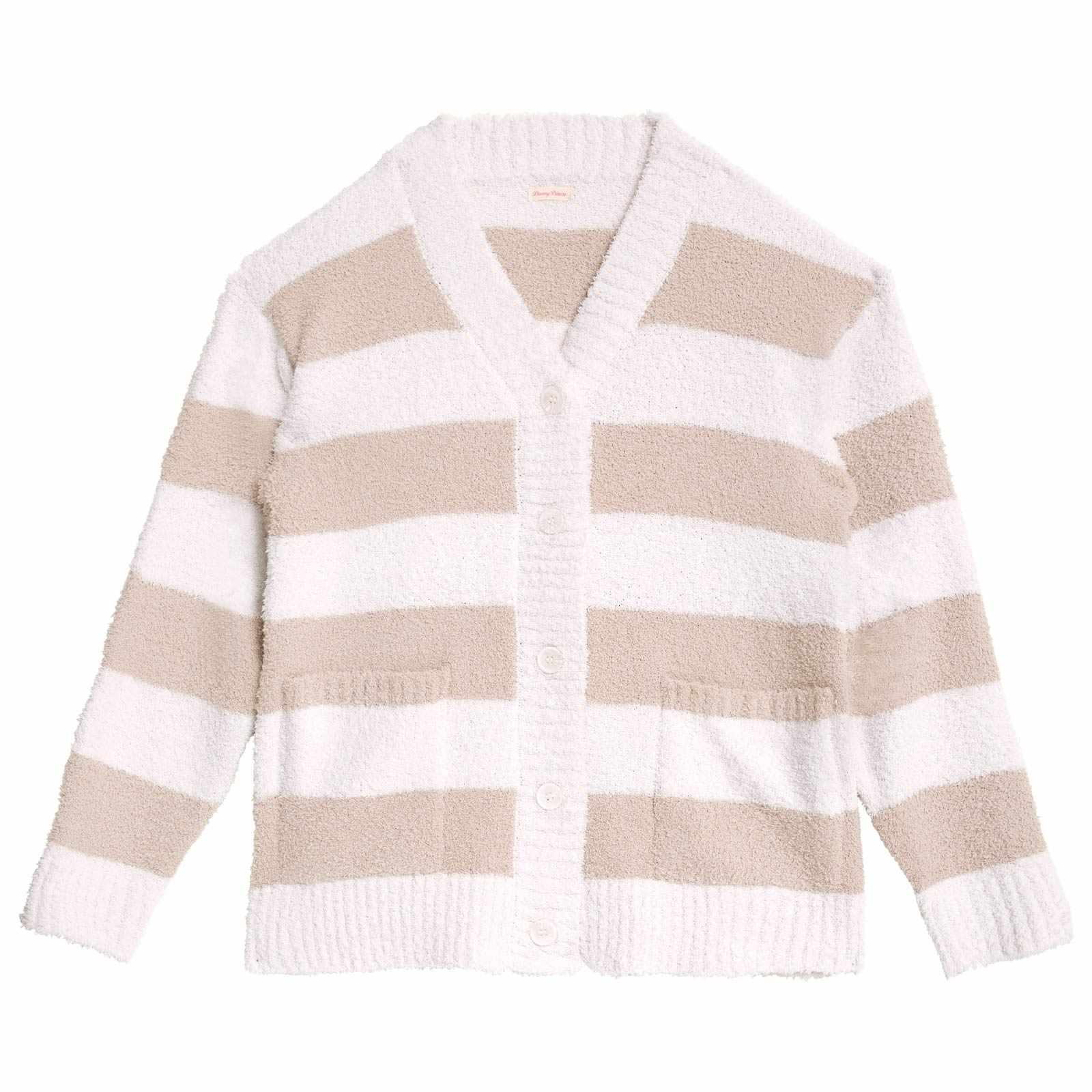 11/24新作!モールニットボーダーカーディガンルームウェア