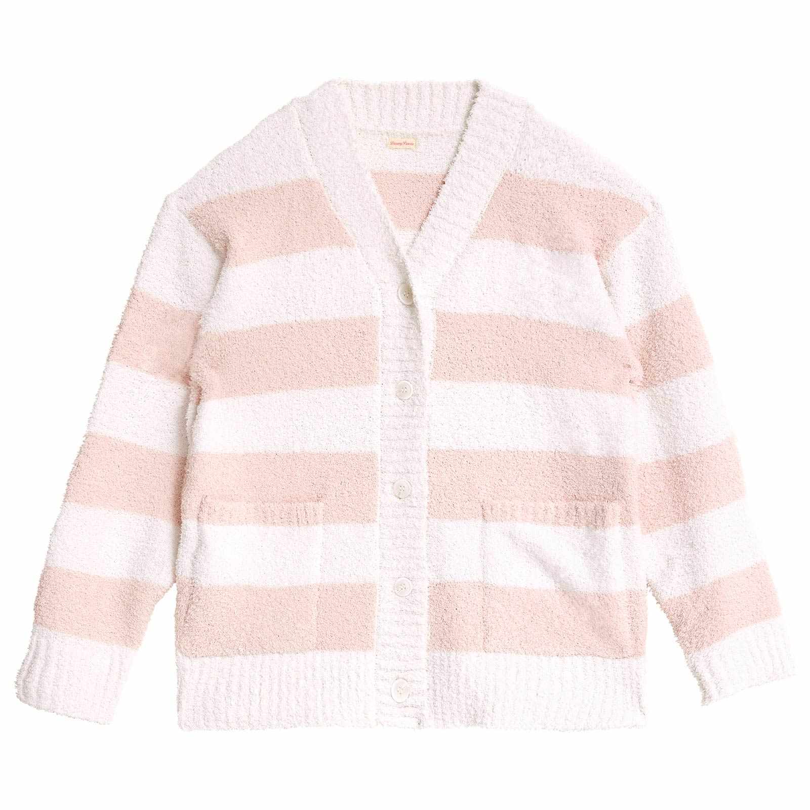 11/24新作!モールニットボーダーカーディガンルームウェア